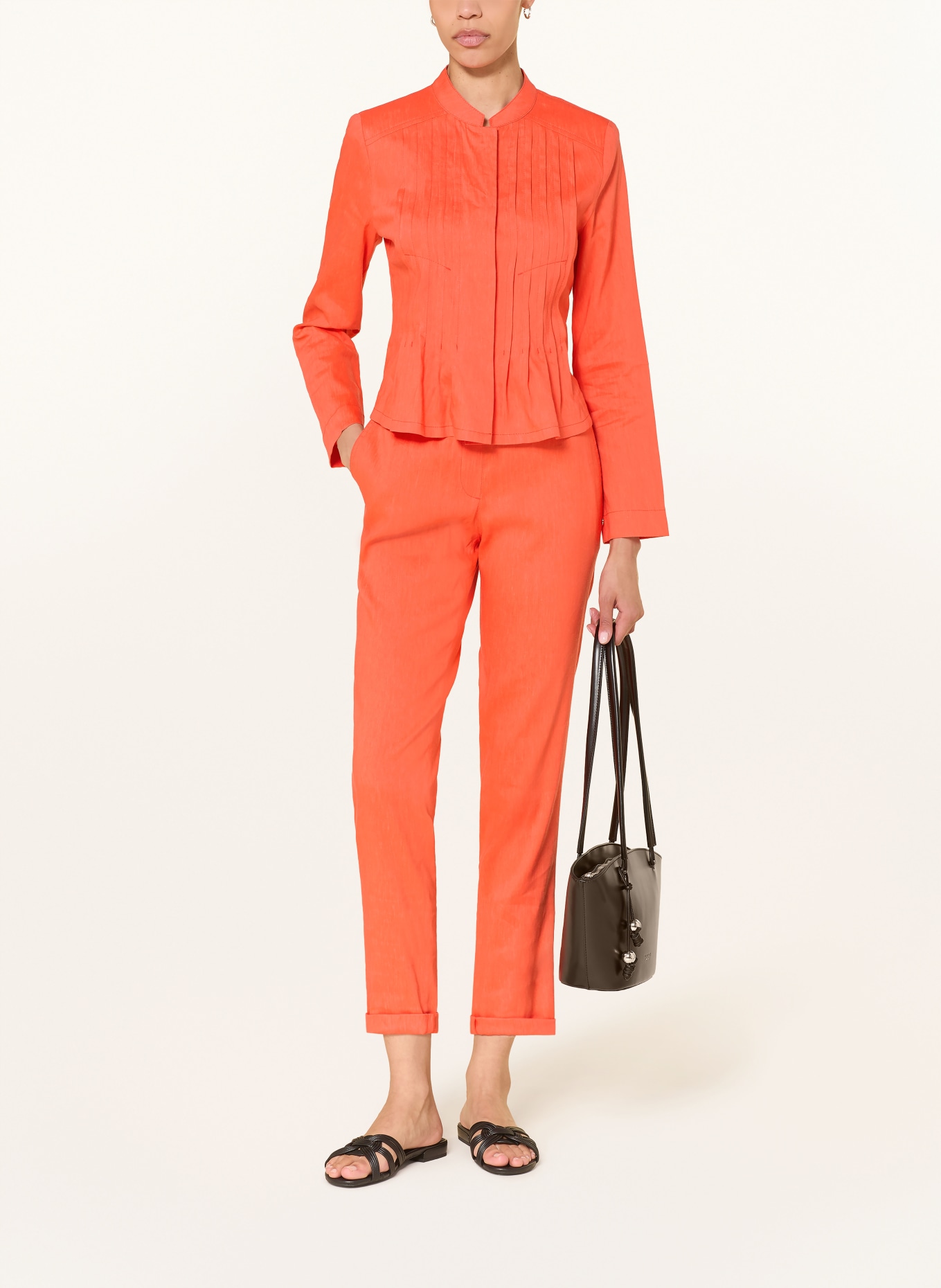 MARC CAIN Jacke mit Leinen: 223 bright tomato