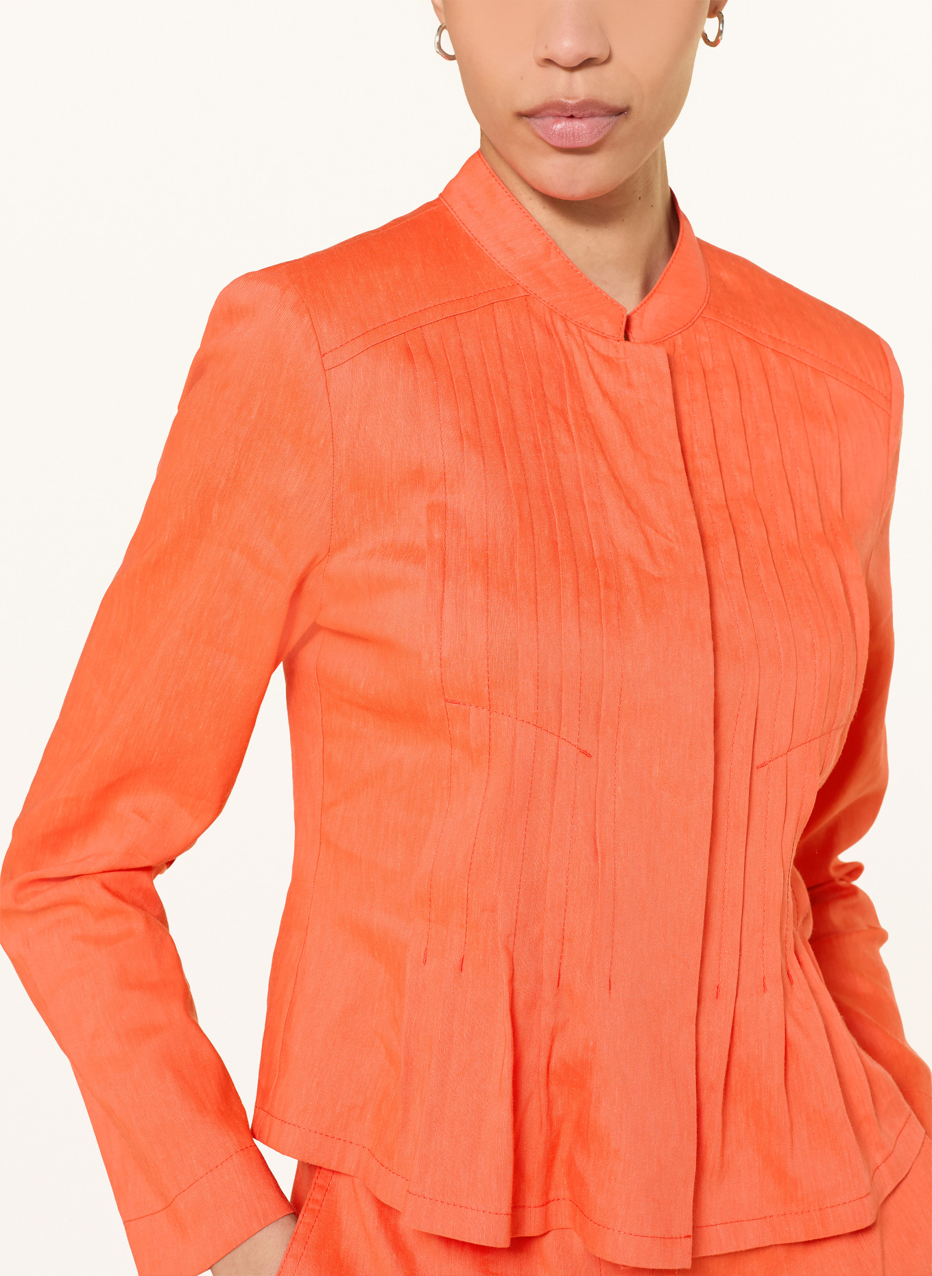 MARC CAIN Jacke mit Leinen: 223 bright tomato