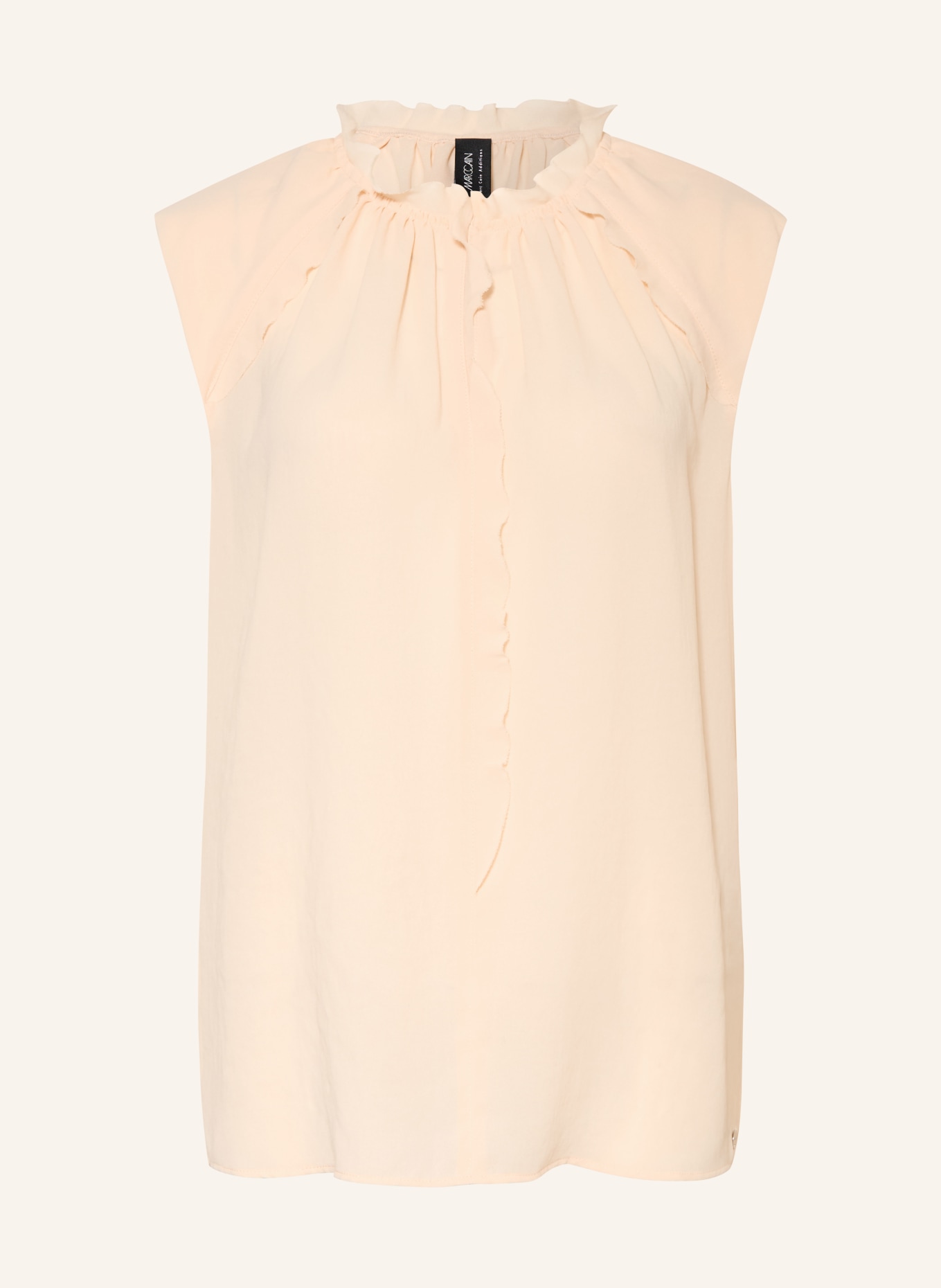 MARC CAIN Blusentop mit Rüschen: 131 CREME