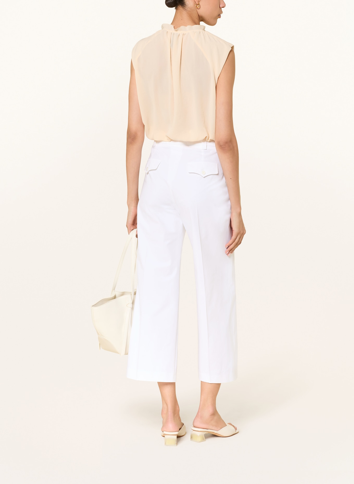 MARC CAIN Blusentop mit Rüschen: 131 CREME