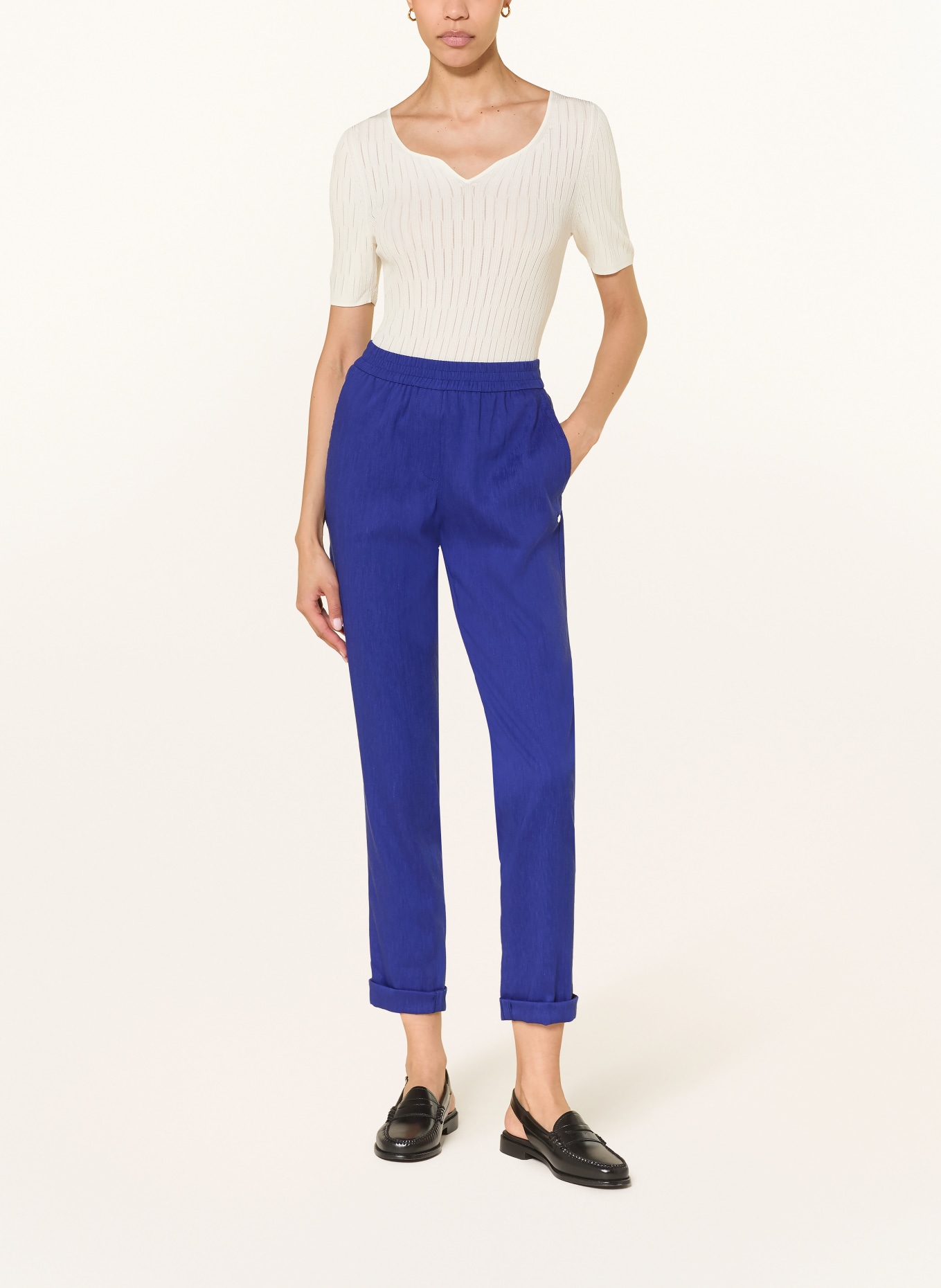 MARC CAIN Strickshirt: 112 bright ecru