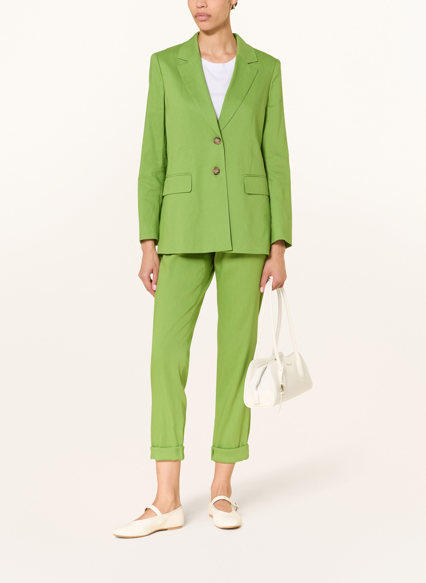 MARC CAIN Blazer mit Leinen: 526 garden green