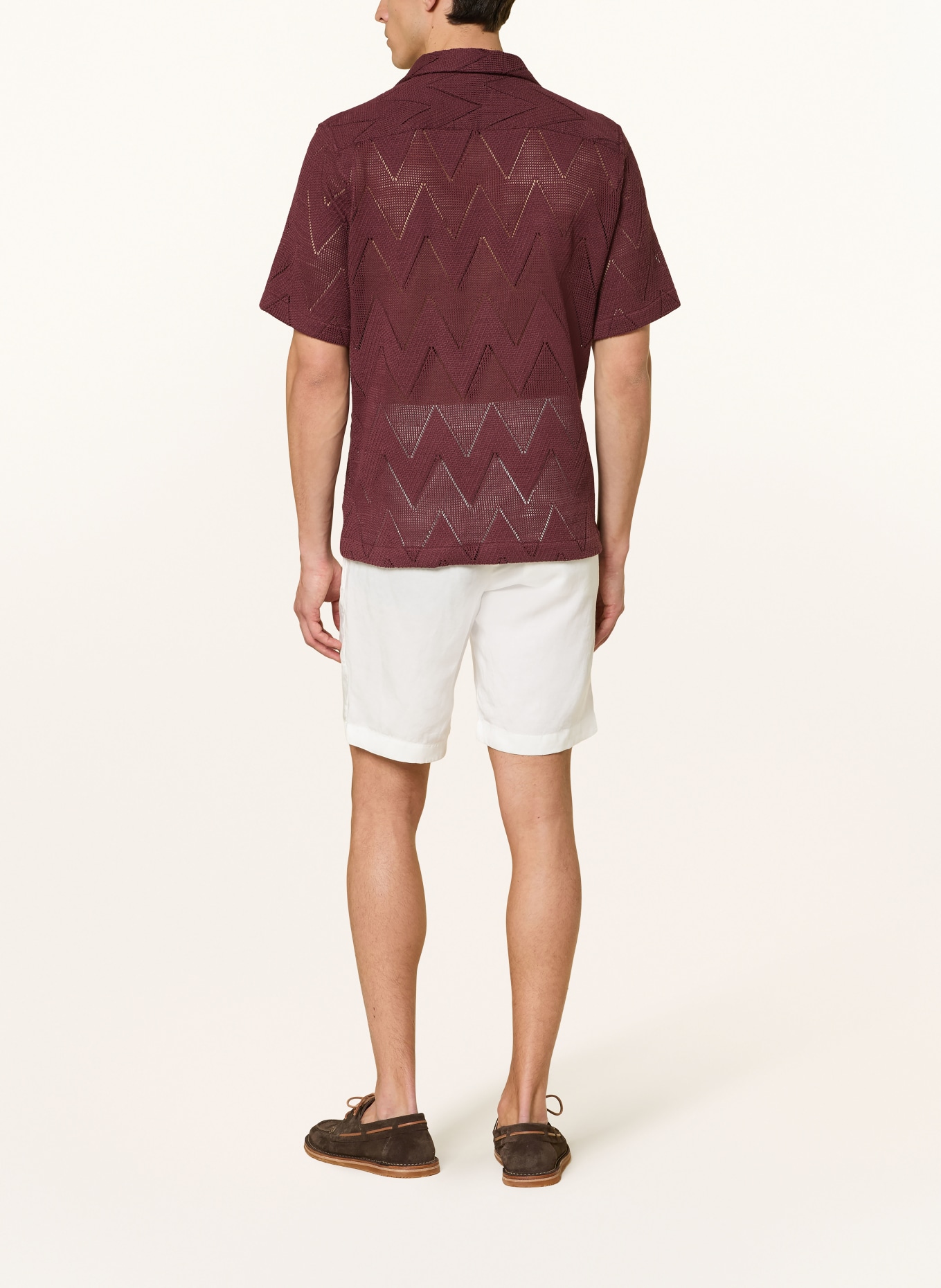 STRELLSON Short KAJI coupe décontractée avec lin: CRÈME