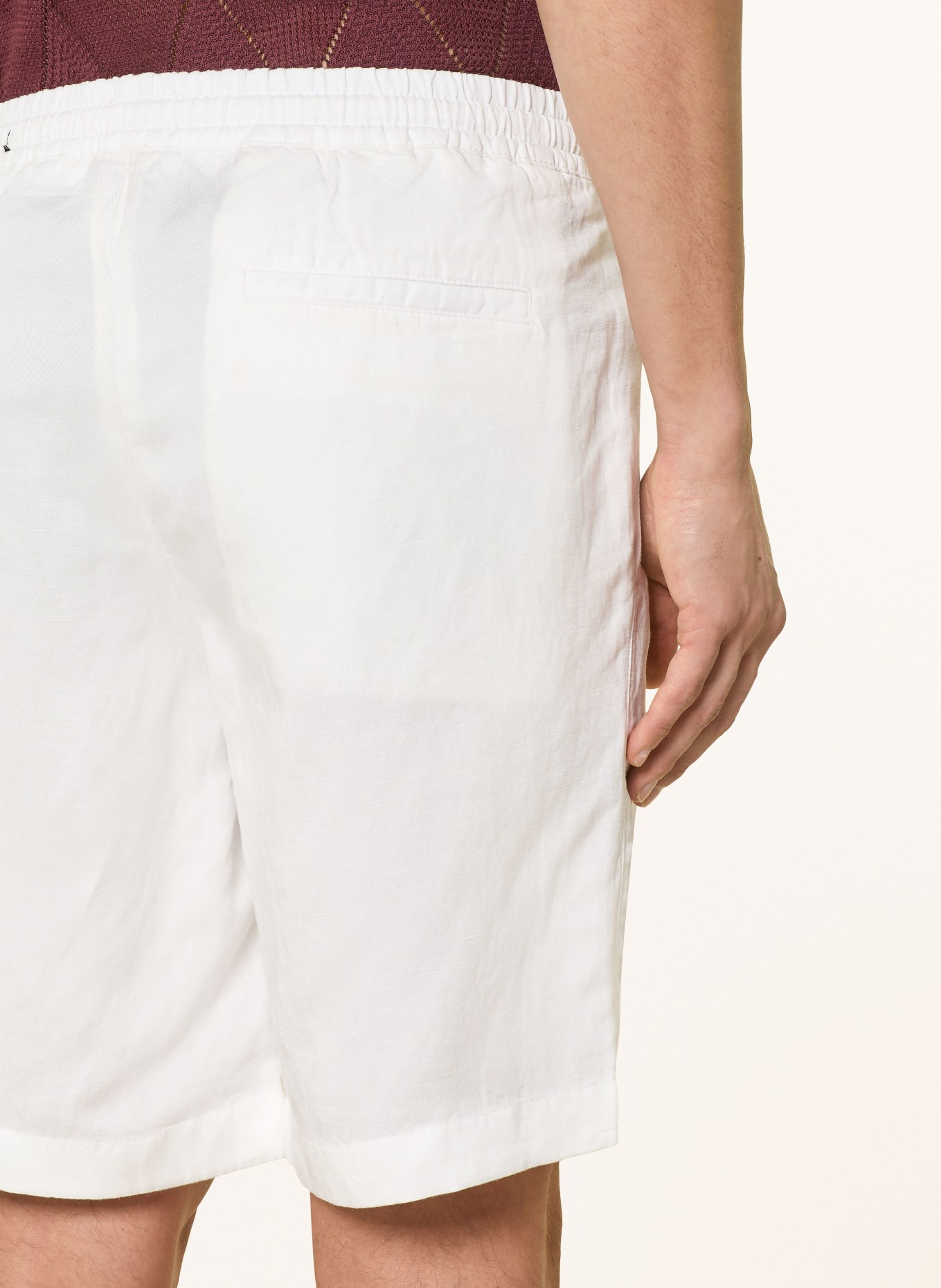 STRELLSON Short KAJI coupe décontractée avec lin: CRÈME