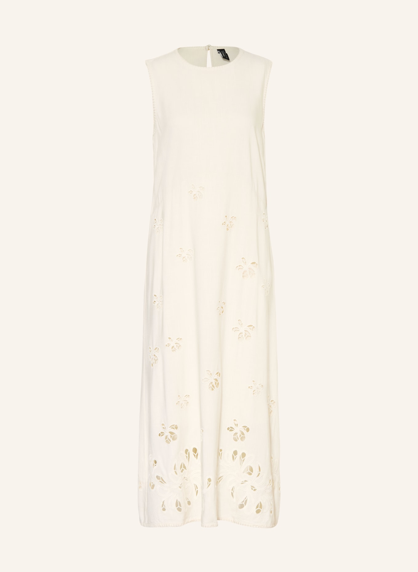 MARC CAIN Jurk met opengewerkte kant: 112 bright ecru