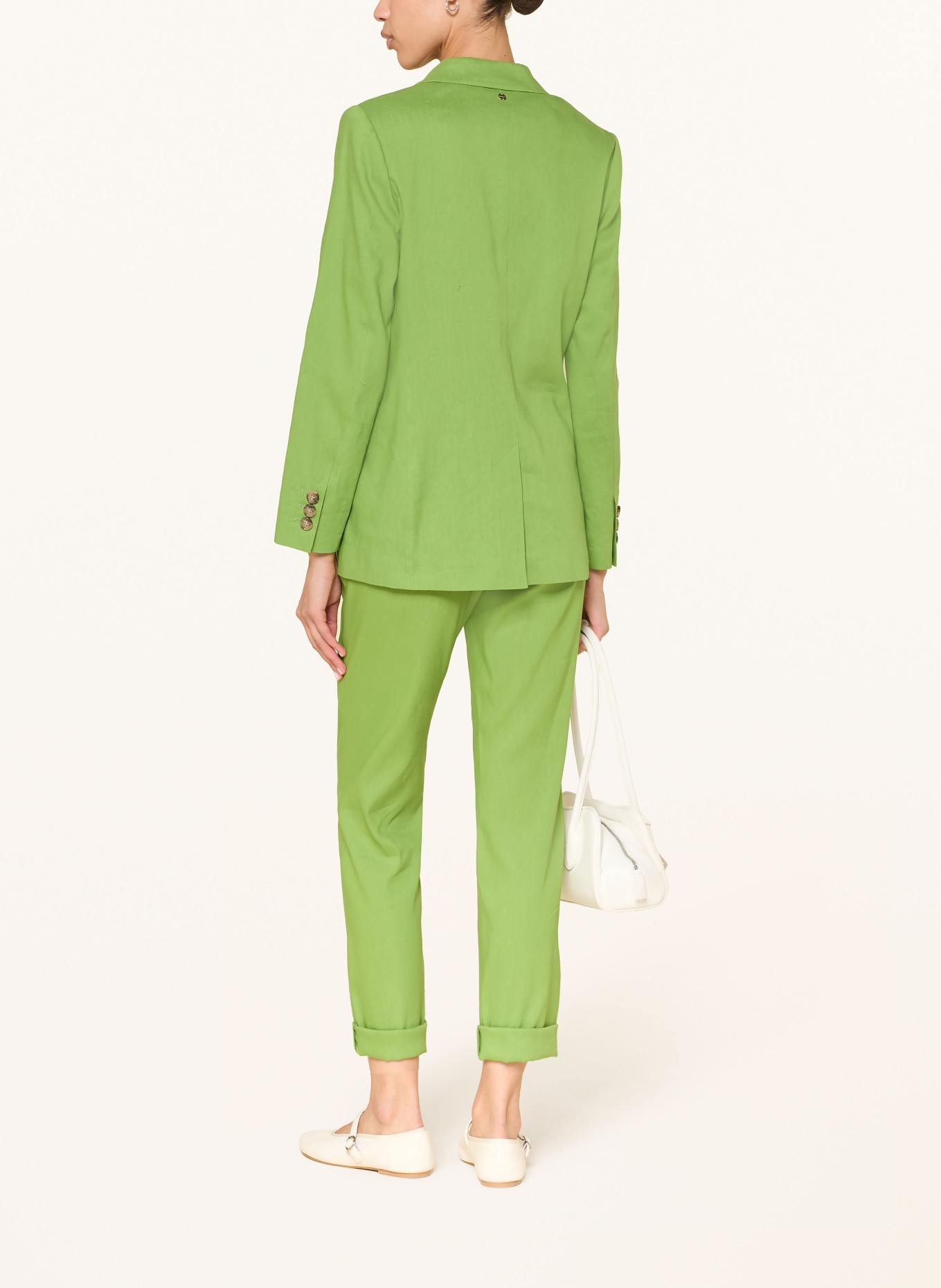 MARC CAIN Hose RHODOS mit Leinen: 526 garden green