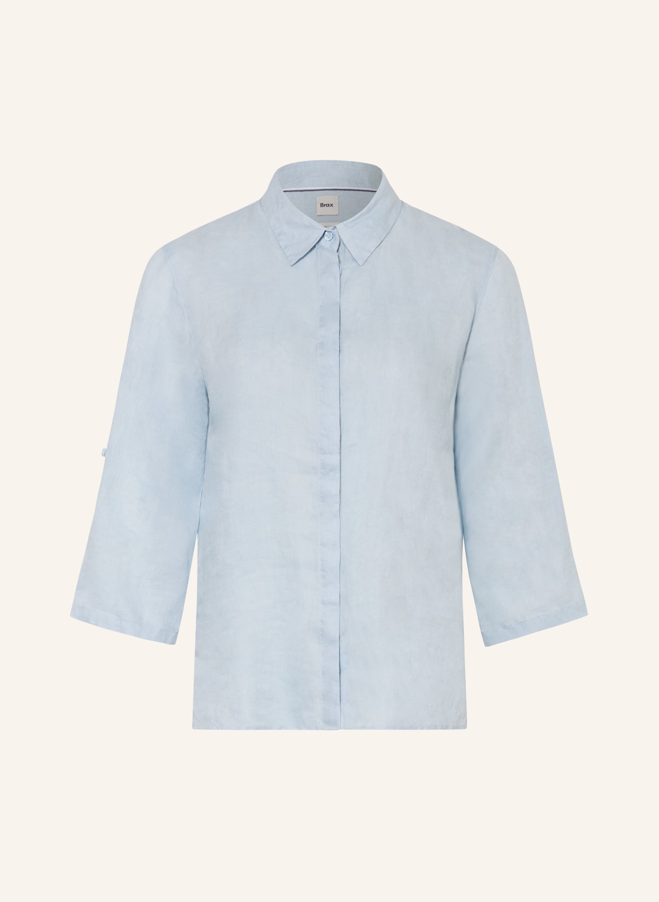 BRAX Hemdbluse VICKI aus Leinen mit 3/4-Arm: HELLBLAU
