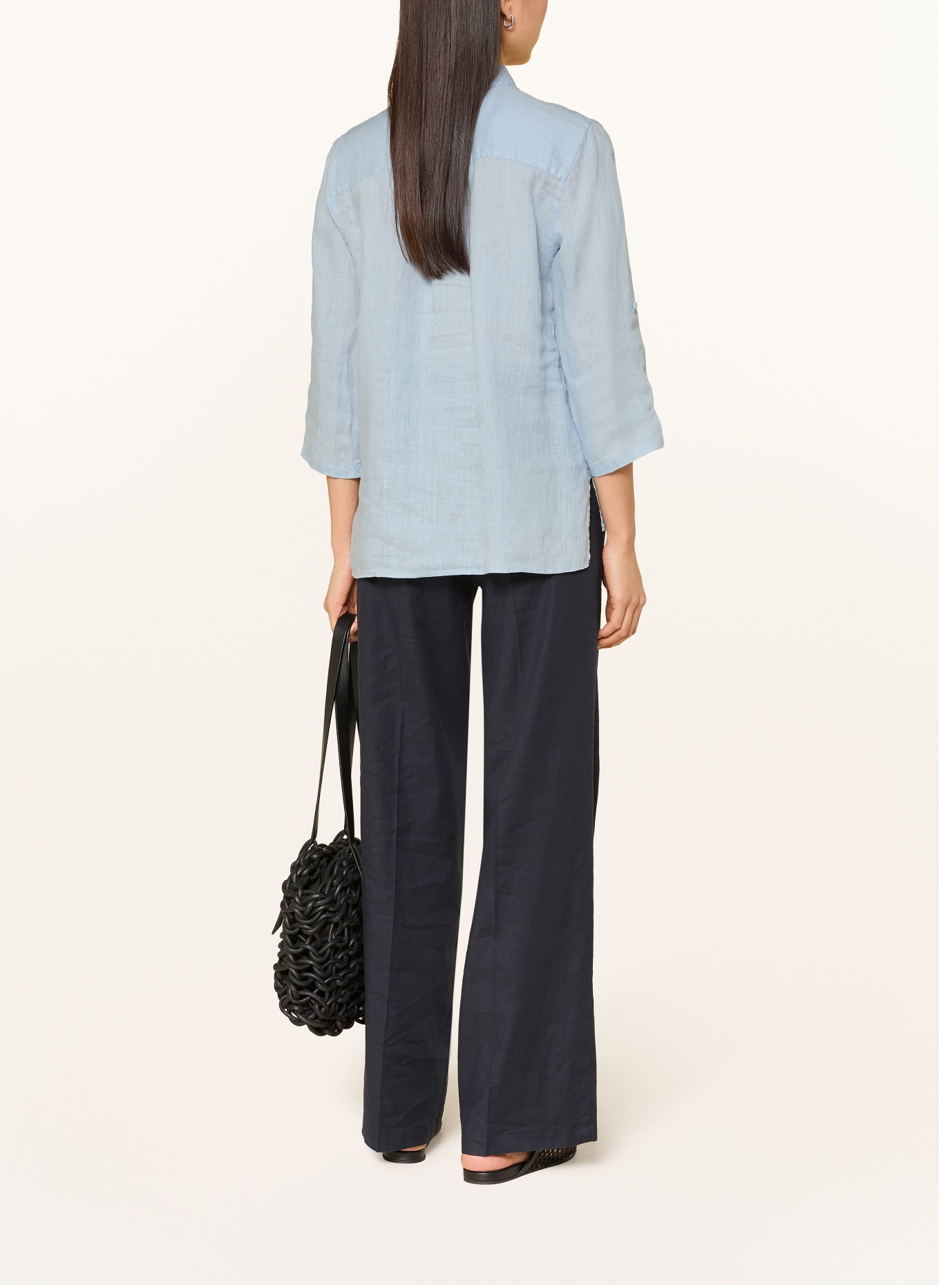 BRAX Hemdbluse VICKI aus Leinen mit 3/4-Arm: HELLBLAU