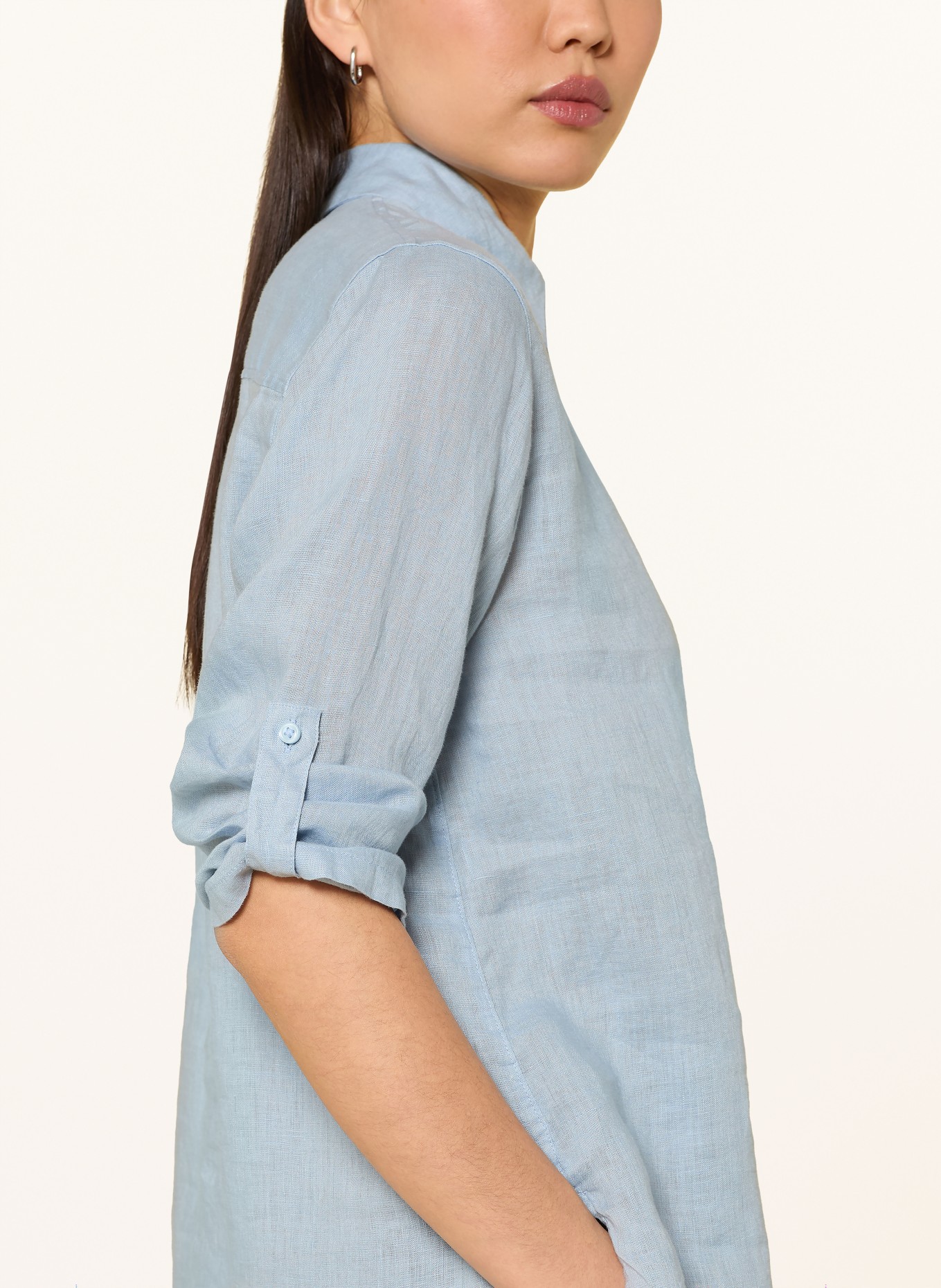 BRAX Hemdbluse VICKI aus Leinen mit 3/4-Arm: HELLBLAU