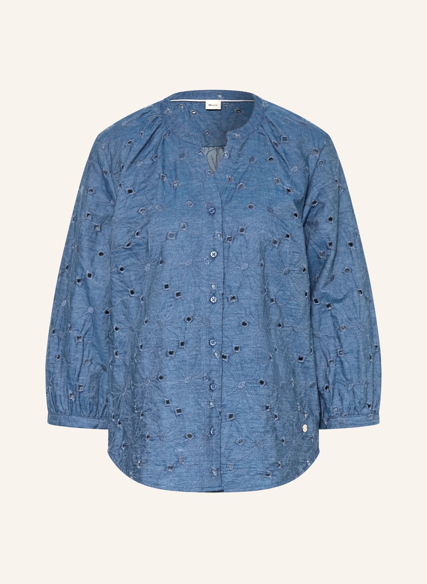 BRAX Jeansblouse VELIA met 3/4-mouwen: BLAUW