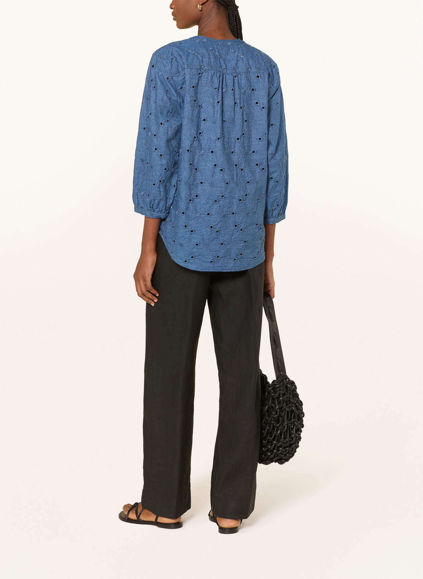 BRAX Jeansblouse VELIA met 3/4-mouwen: BLAUW