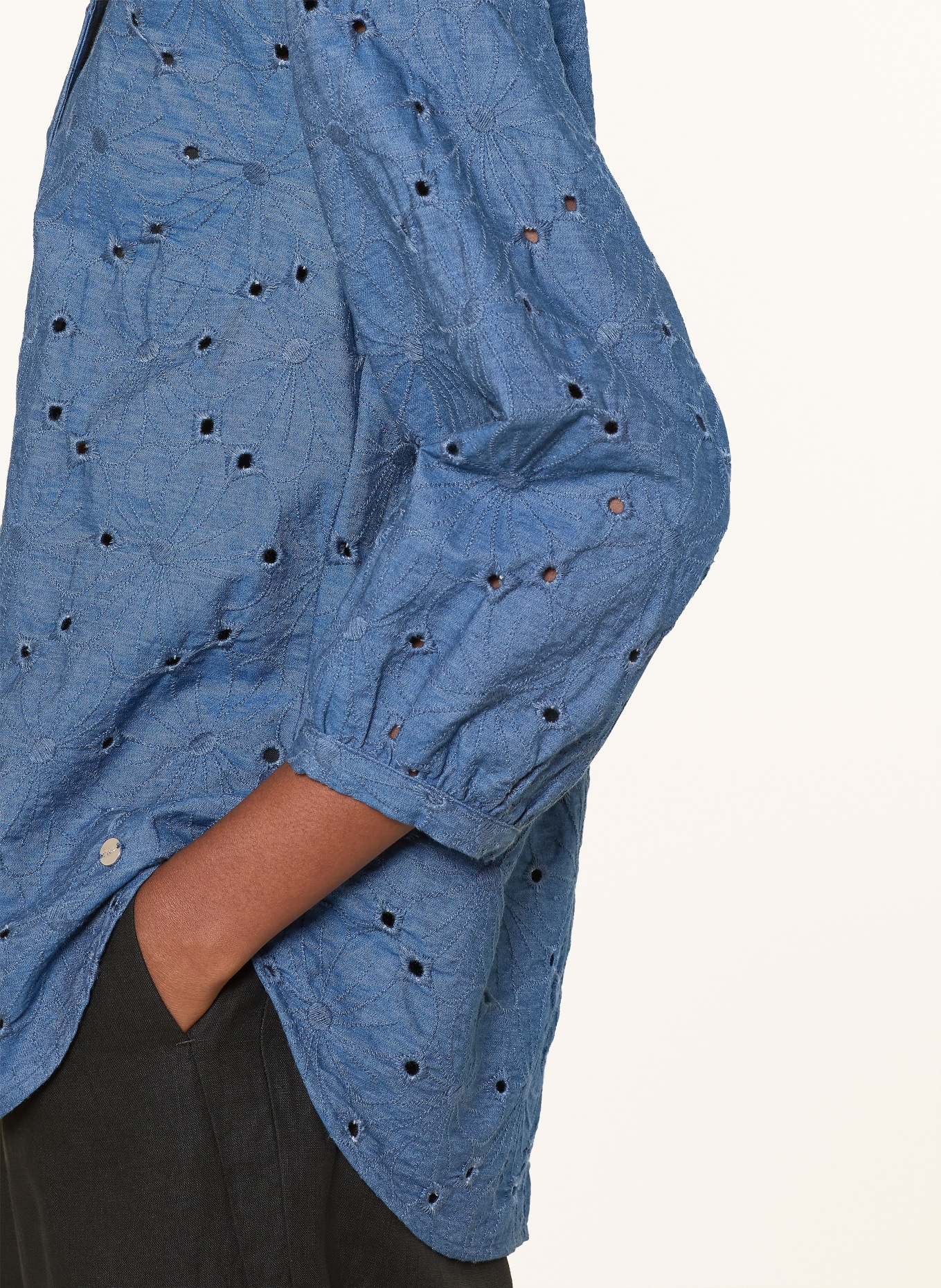 BRAX Jeansblouse VELIA met 3/4-mouwen: BLAUW