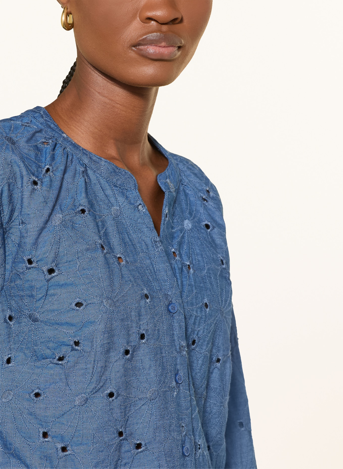 BRAX Jeansblouse VELIA met 3/4-mouwen: BLAUW