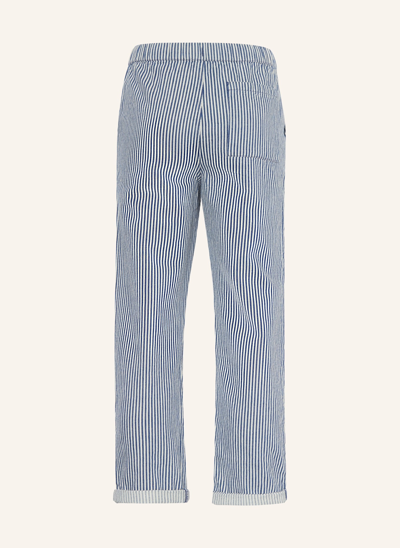 PETIT BATEAU Broek in joggingstijl: CRÈME / DONKERBLAUW