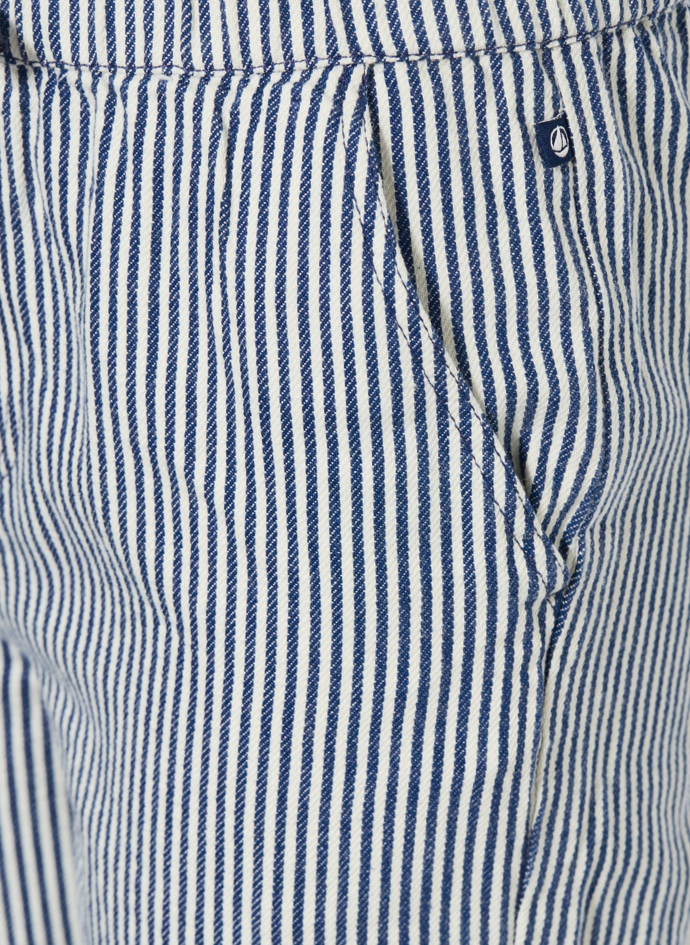 PETIT BATEAU Broek in joggingstijl: CRÈME / DONKERBLAUW