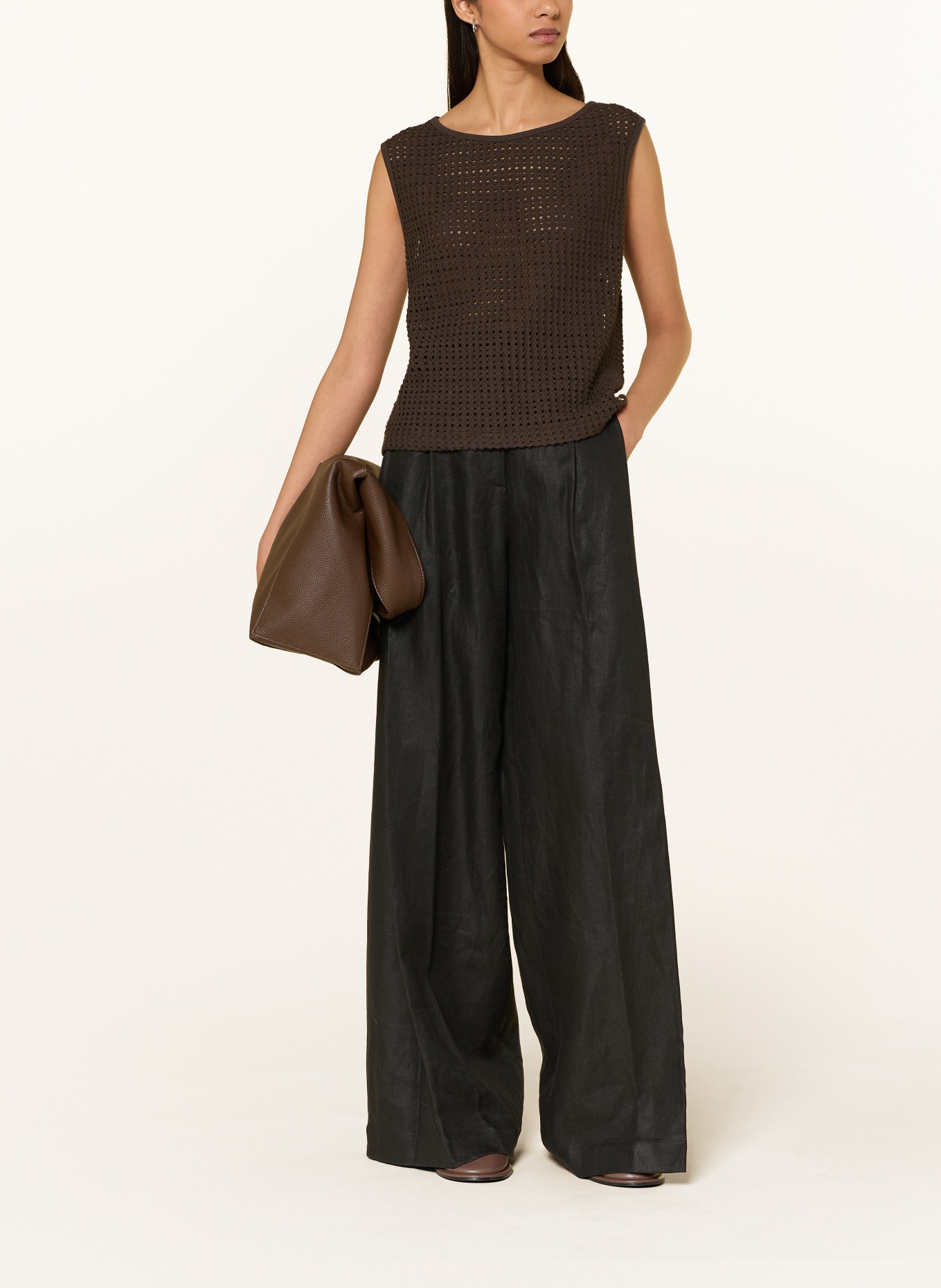 BRAX Gebreide top INA: MARRON FONCÉ