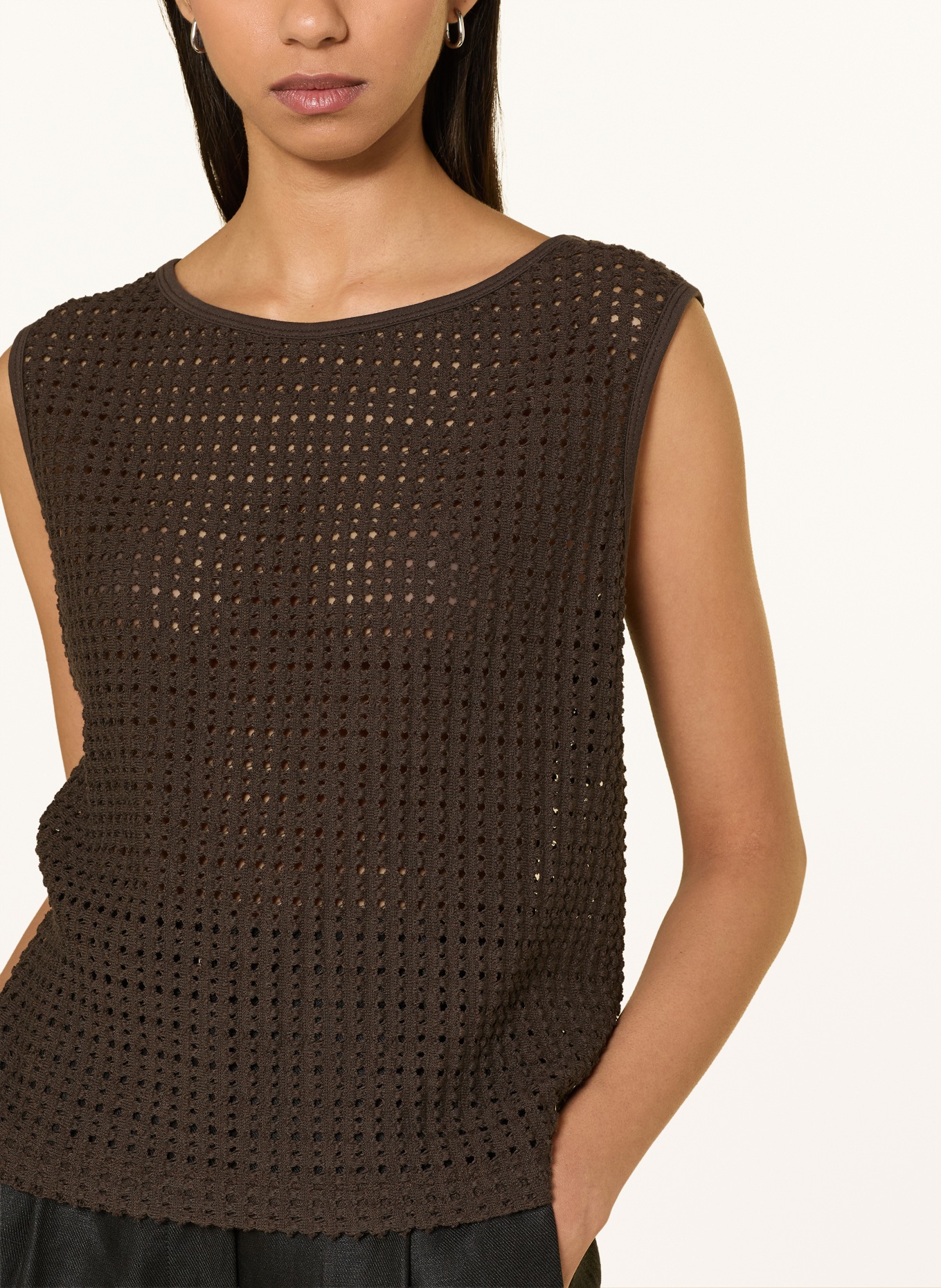 BRAX Gebreide top INA: MARRON FONCÉ