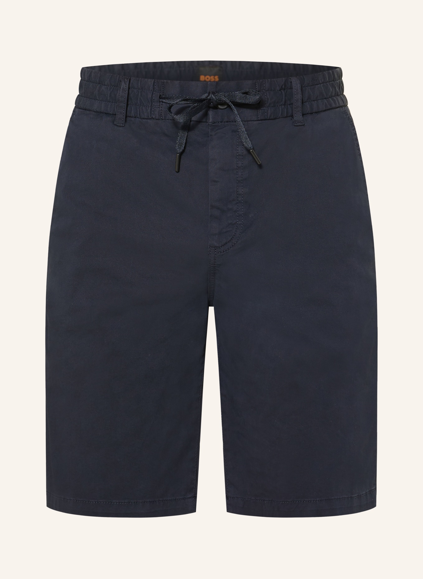 BOSS Chinoshort met taps toelopende pasvorm: DONKERBLAUW