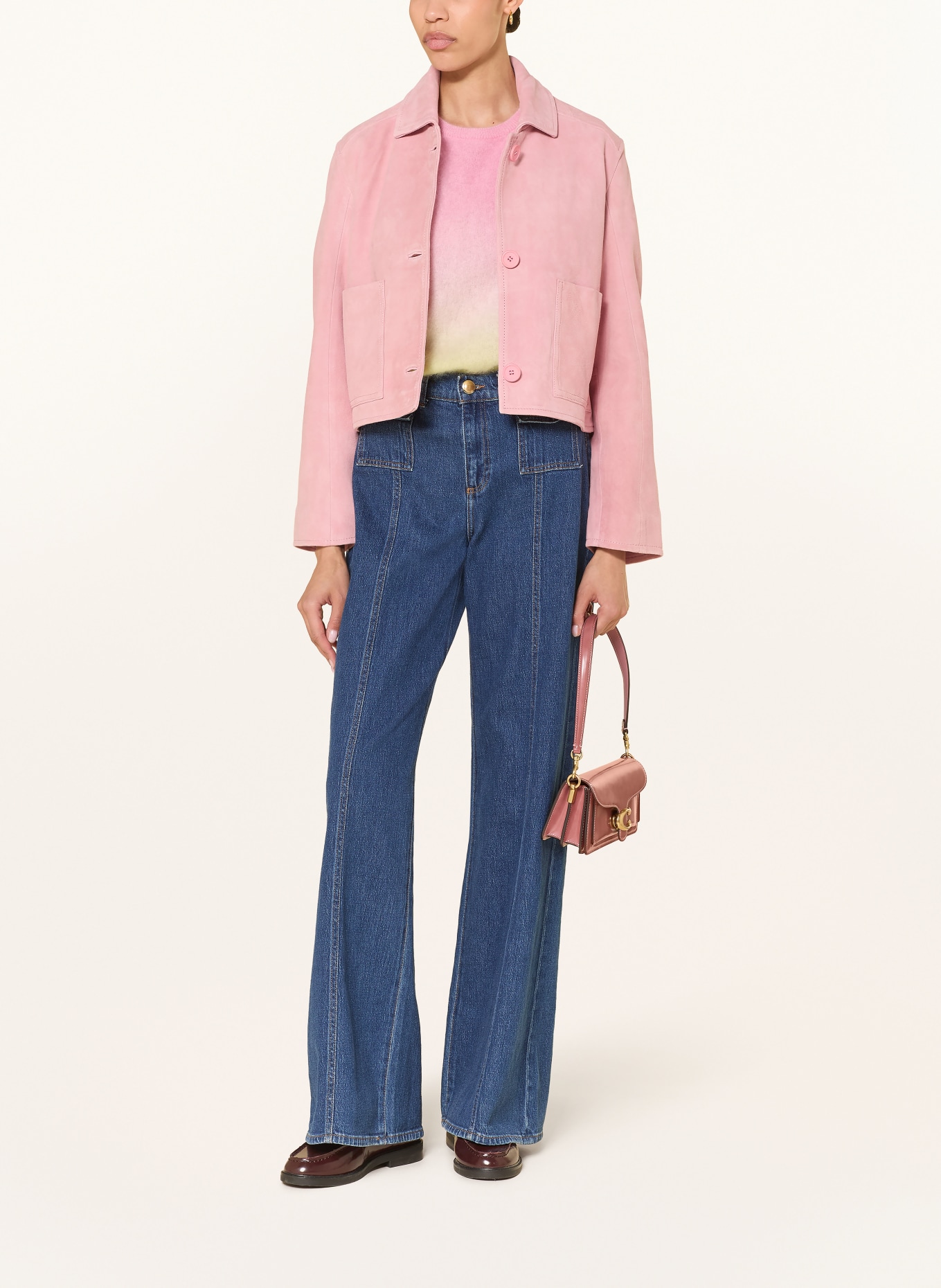 HERZENS Lederjacke: ROSA