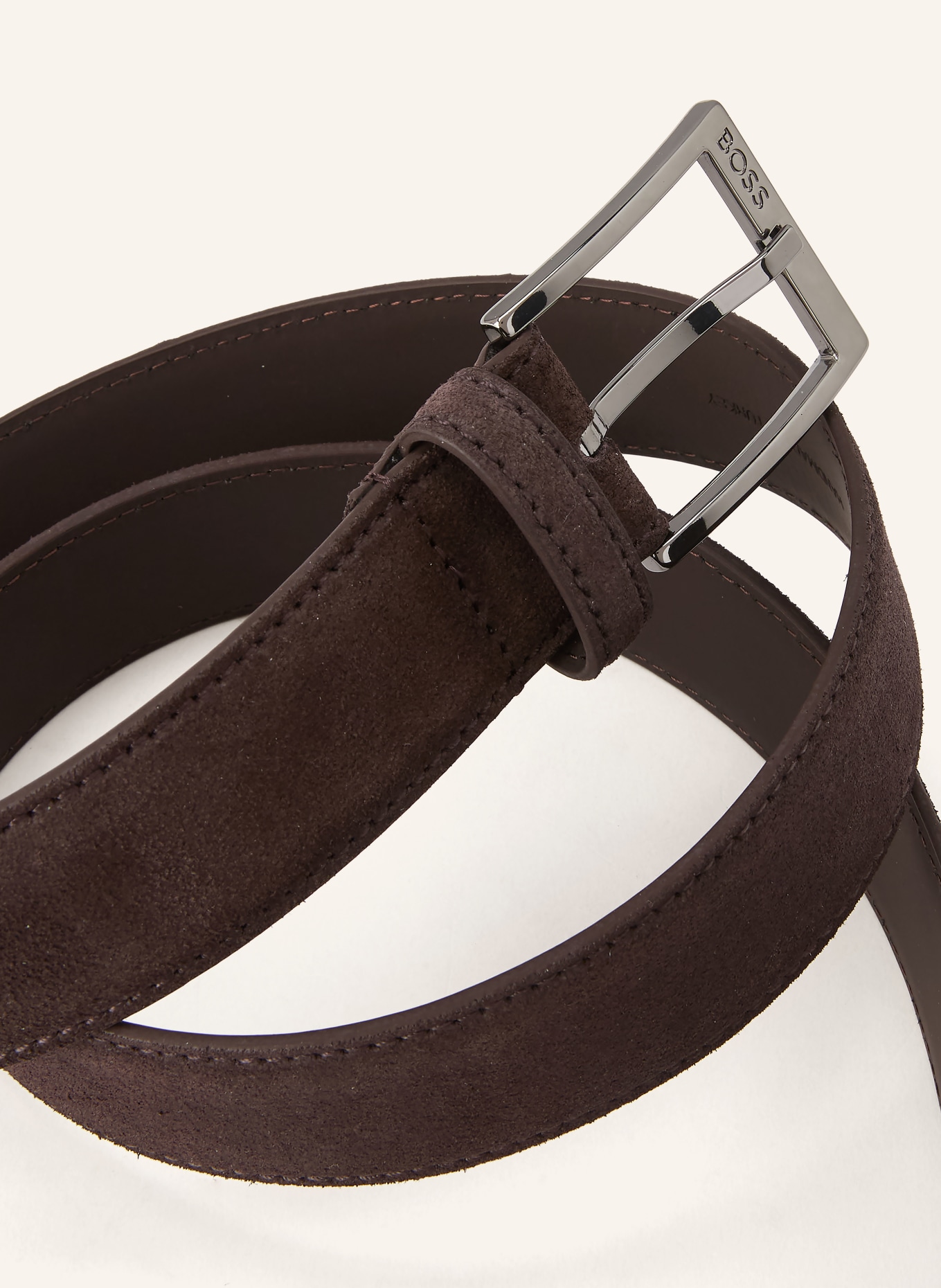 BOSS Ledergürtel ELLOY: DUNKELBRAUN