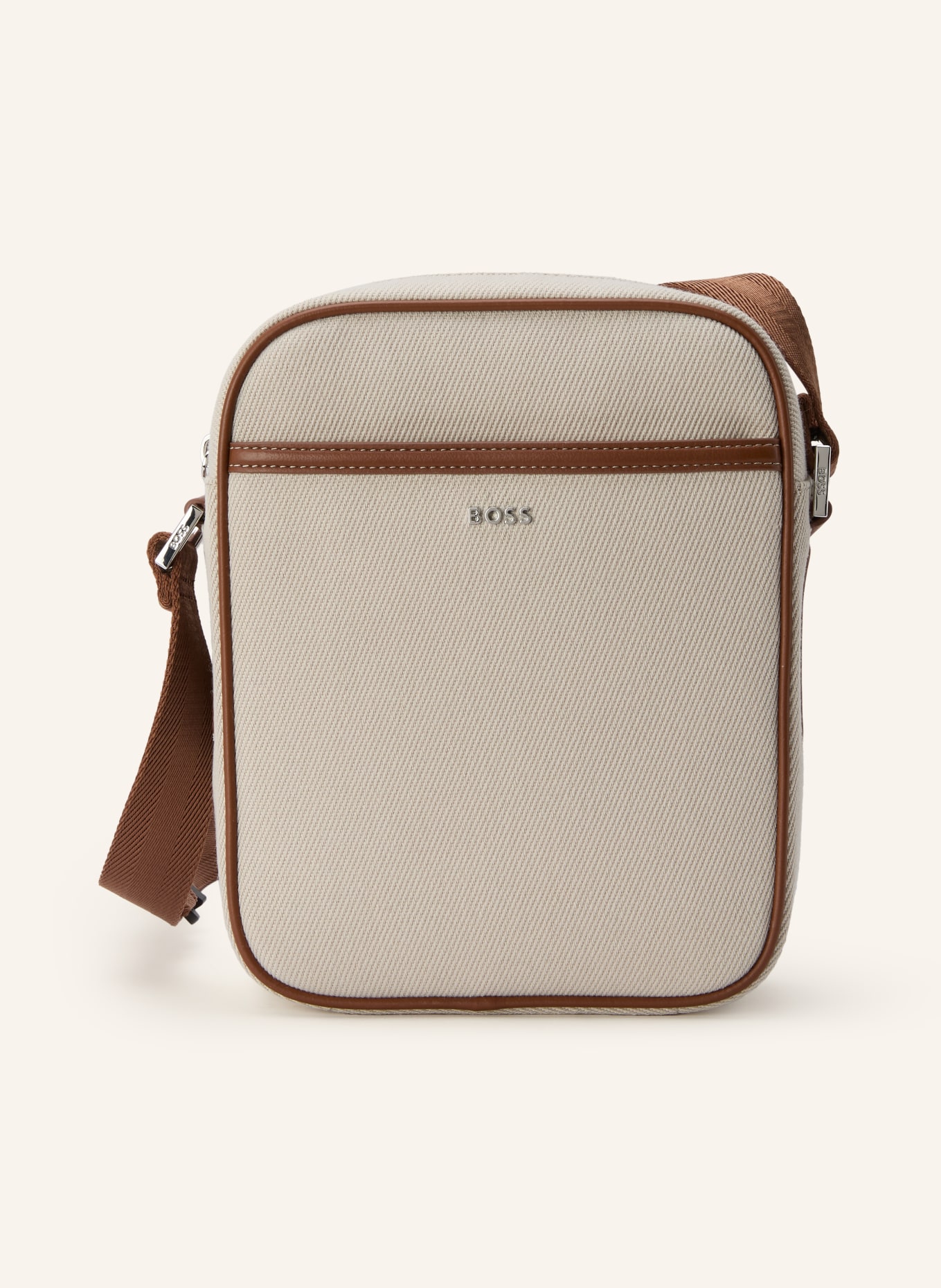 BOSS DAKKAR Shoulder Bag: BEIGE / BROWN