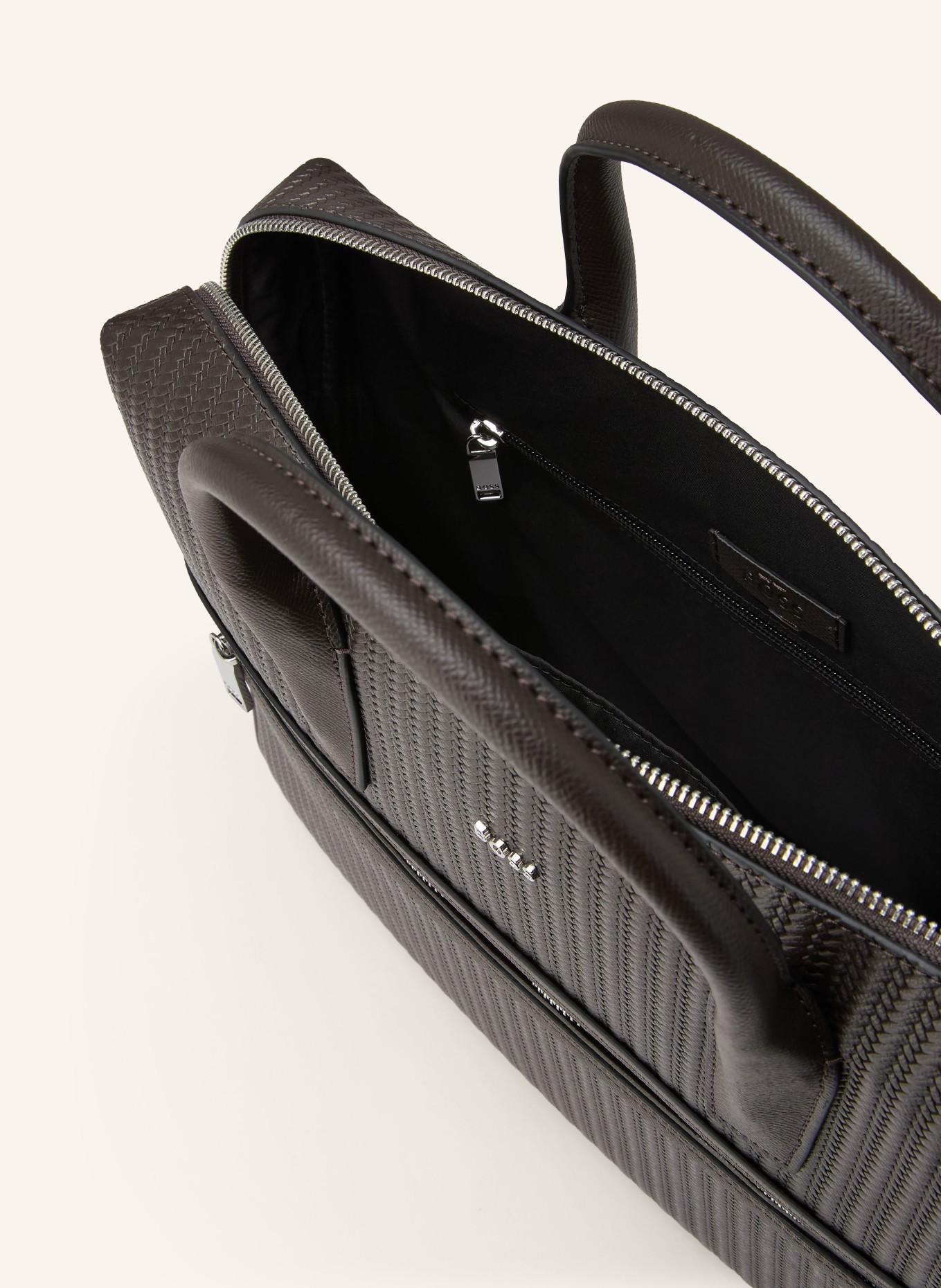 BOSS Business-Tasche DAXTER: DUNKELBRAUN / SILBER