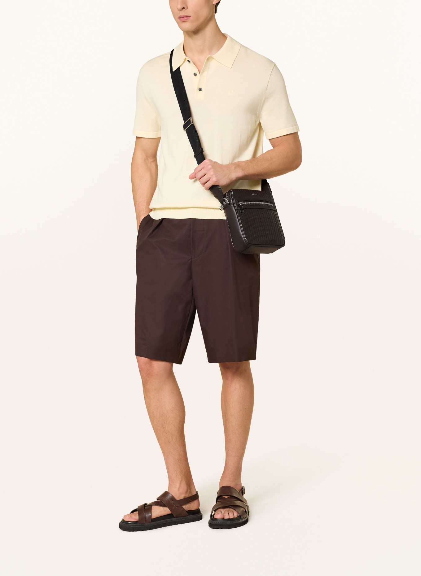 BOSS DEXTER shoulder bag: DARK BROWN