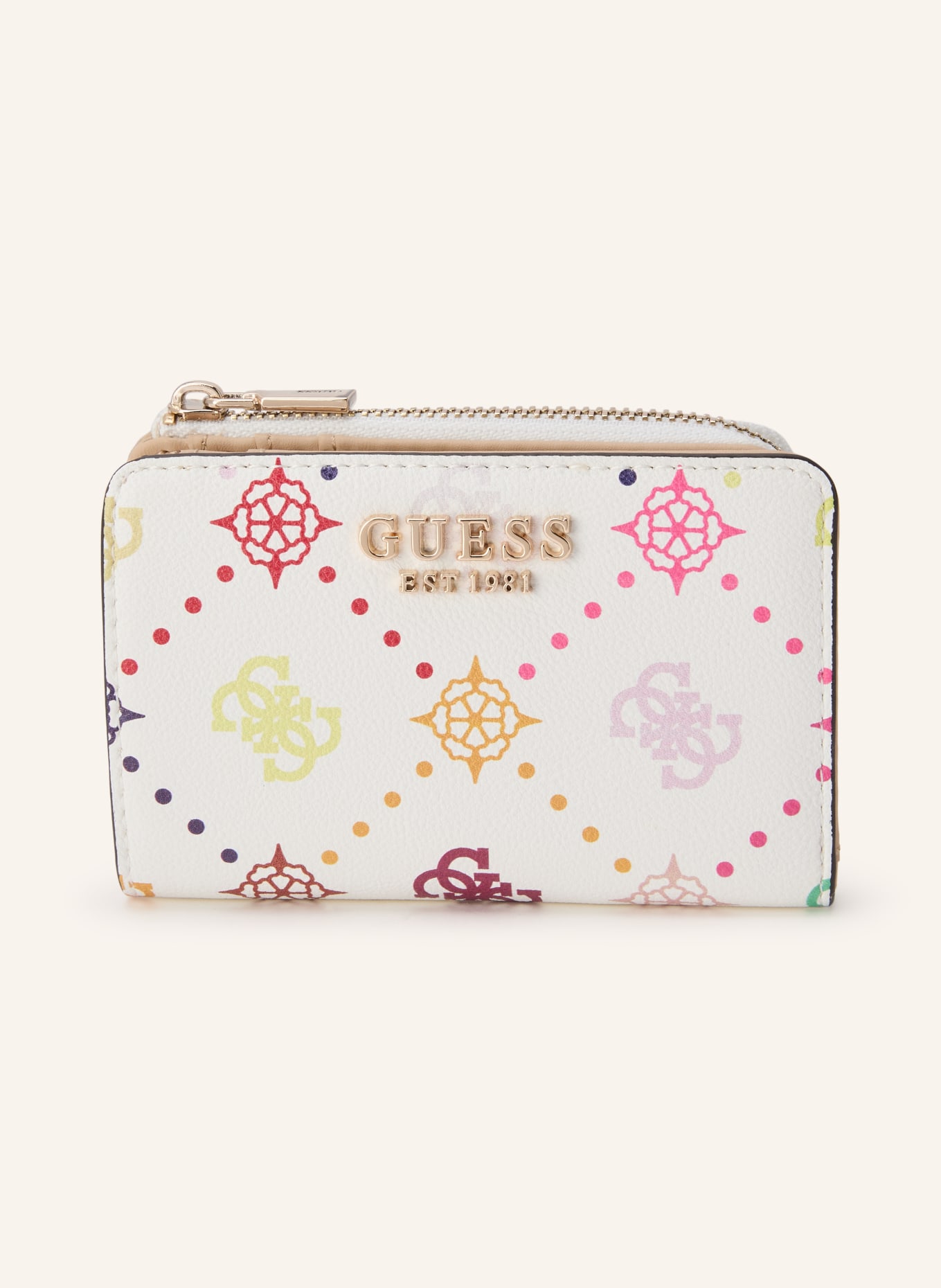GUESS EMELIE Wallet: WHITE / PINK / PINK