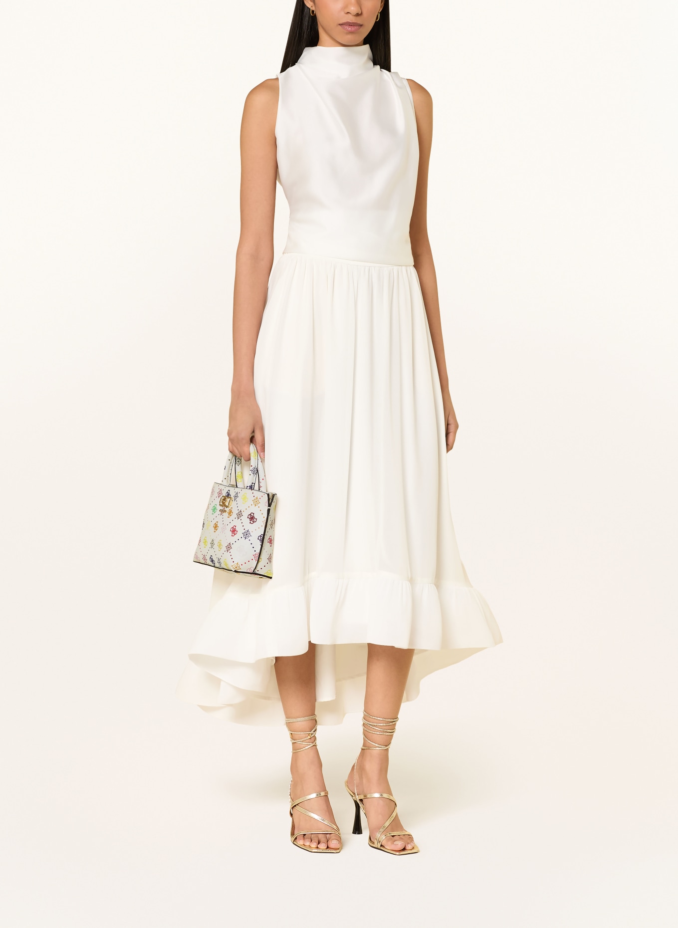 GUESS Schoudertas EMELIE: WIT / GOUD / ROZE