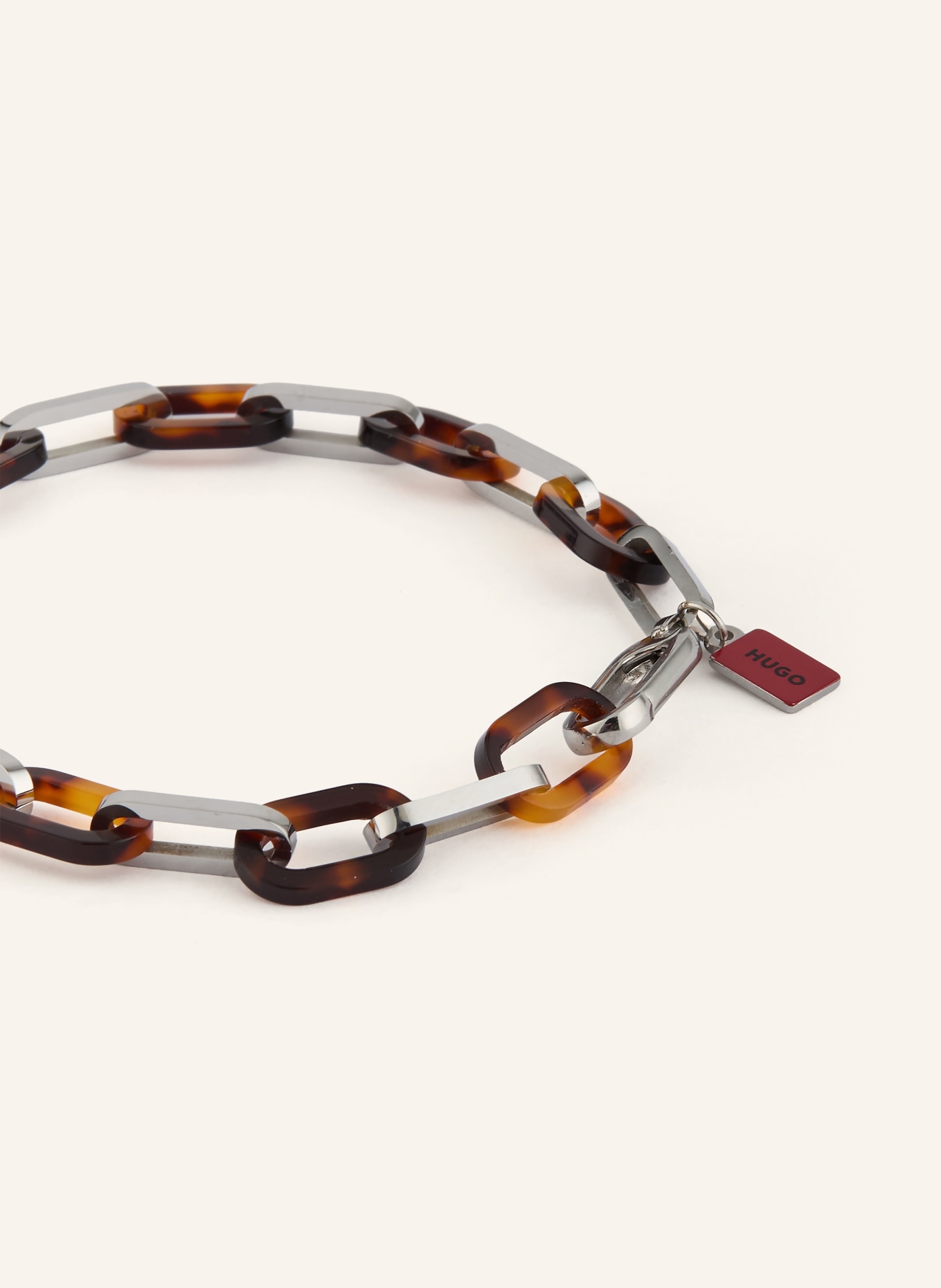 HUGO Armband TORTOISESHELL: BRAUN / SILBER / SCHWARZ