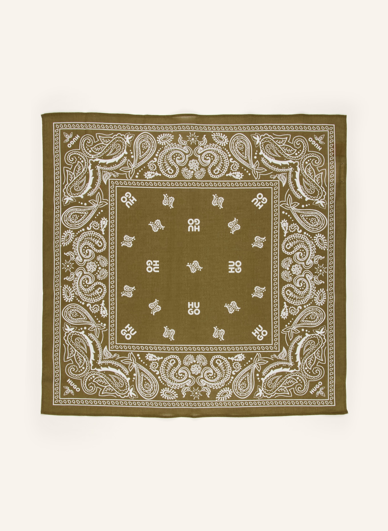 HUGO 2 opakowania chusteczek: CAMELOWY / OLIWKOWY