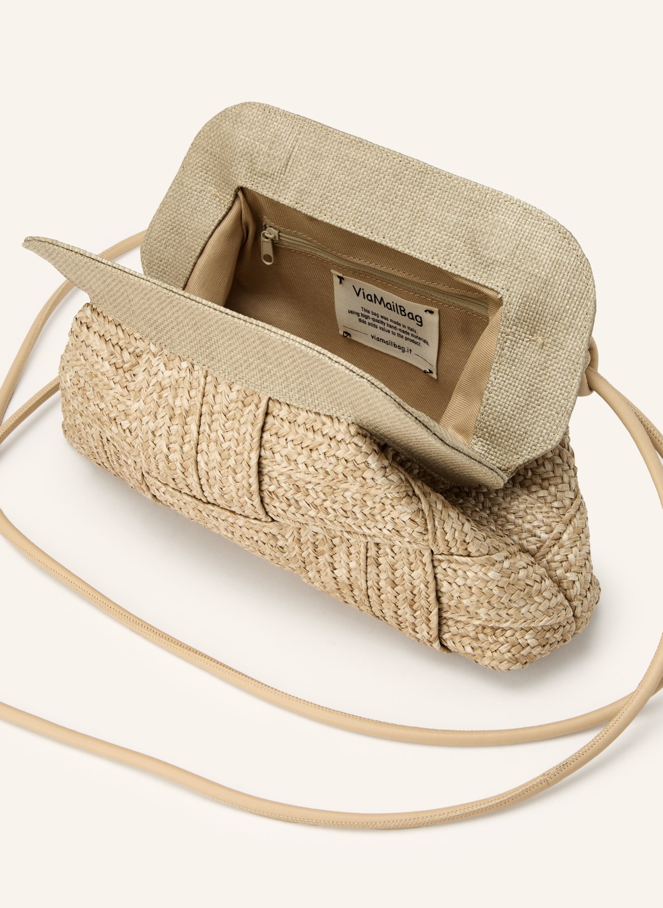 ViaMailBag Clutch DALIA TAPE: CREME