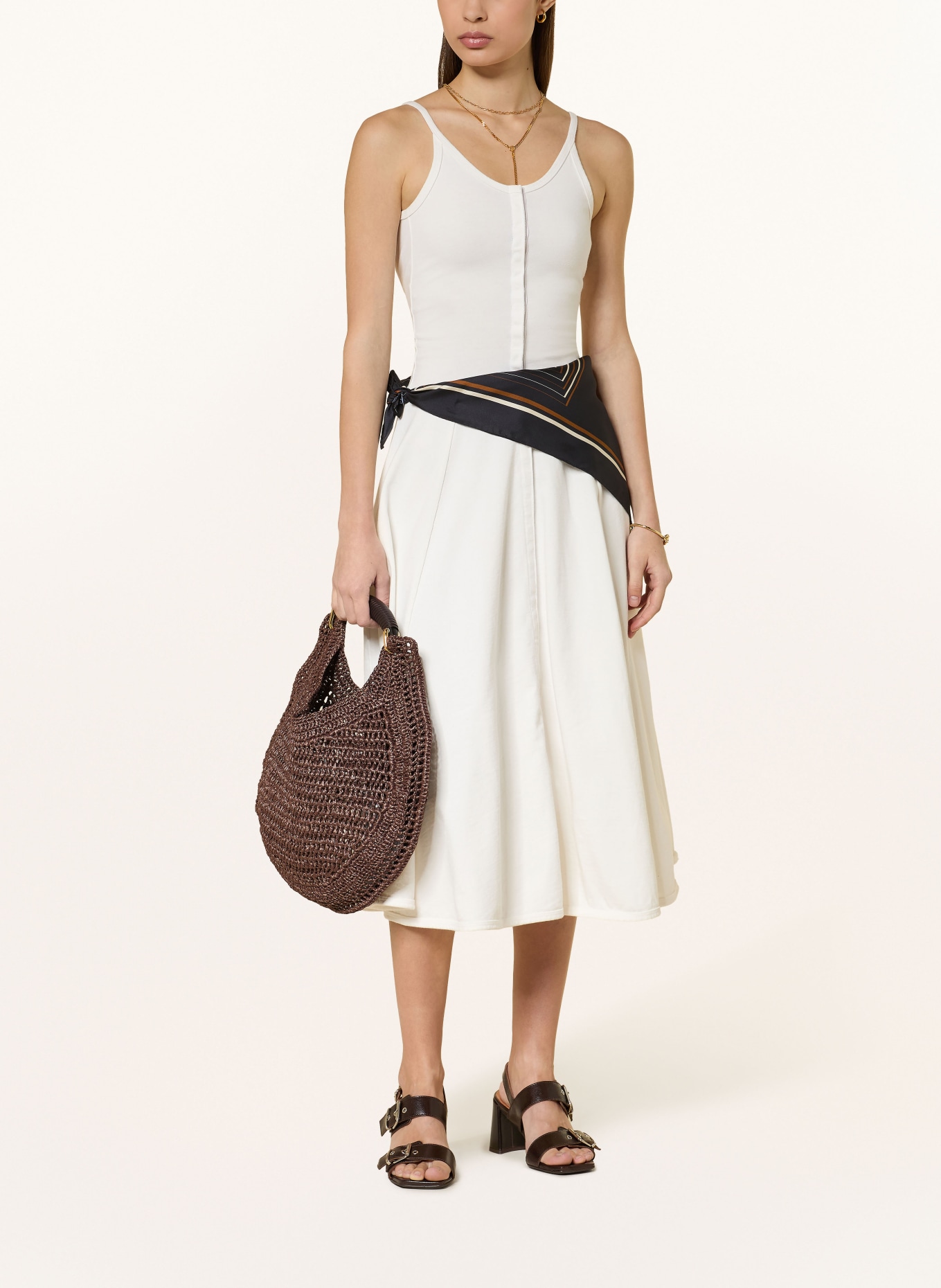 ViaMailBag Handtas DANA CROCHET: MARRON FONCÉ