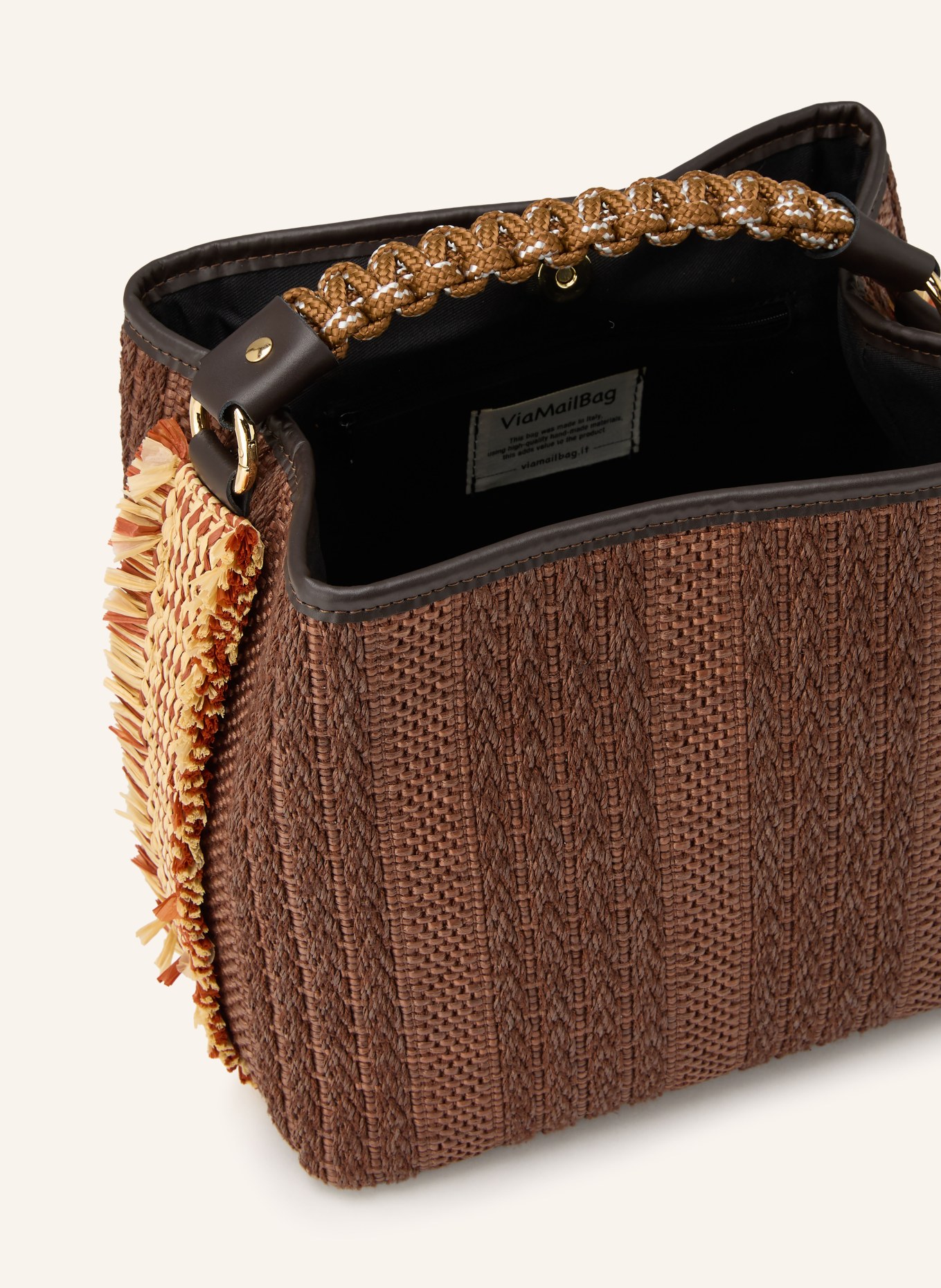 ViaMailBag Handtasche CORAL POSH: BRAUN / BEIGE / DUNKELORANGE