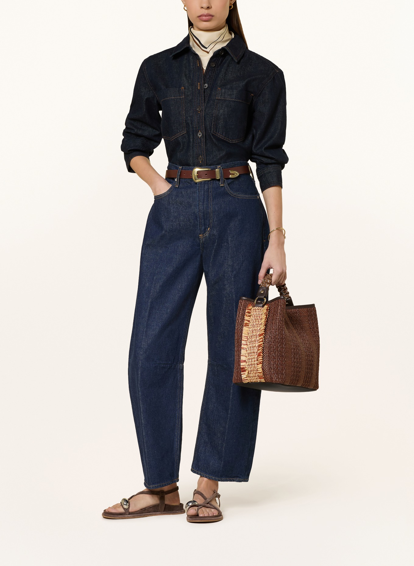 ViaMailBag Handtas CORAL POSH: BRUIN / BEIGE / DONKERORANJE