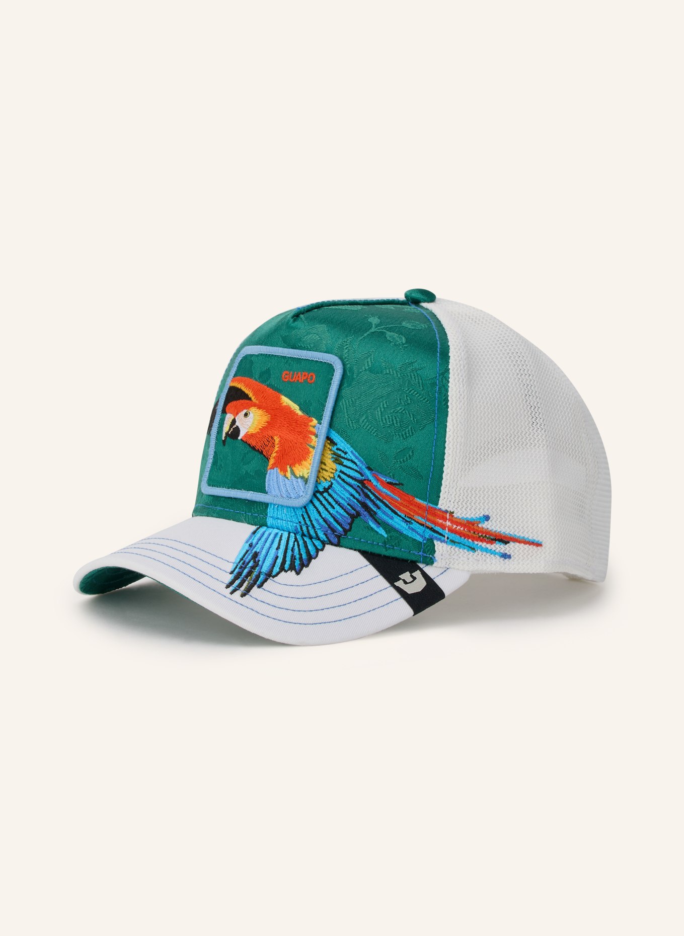 GOORIN BROS. Pet HONDURAS MACAW met borduursels: CRÈME / ROOD / GROEN