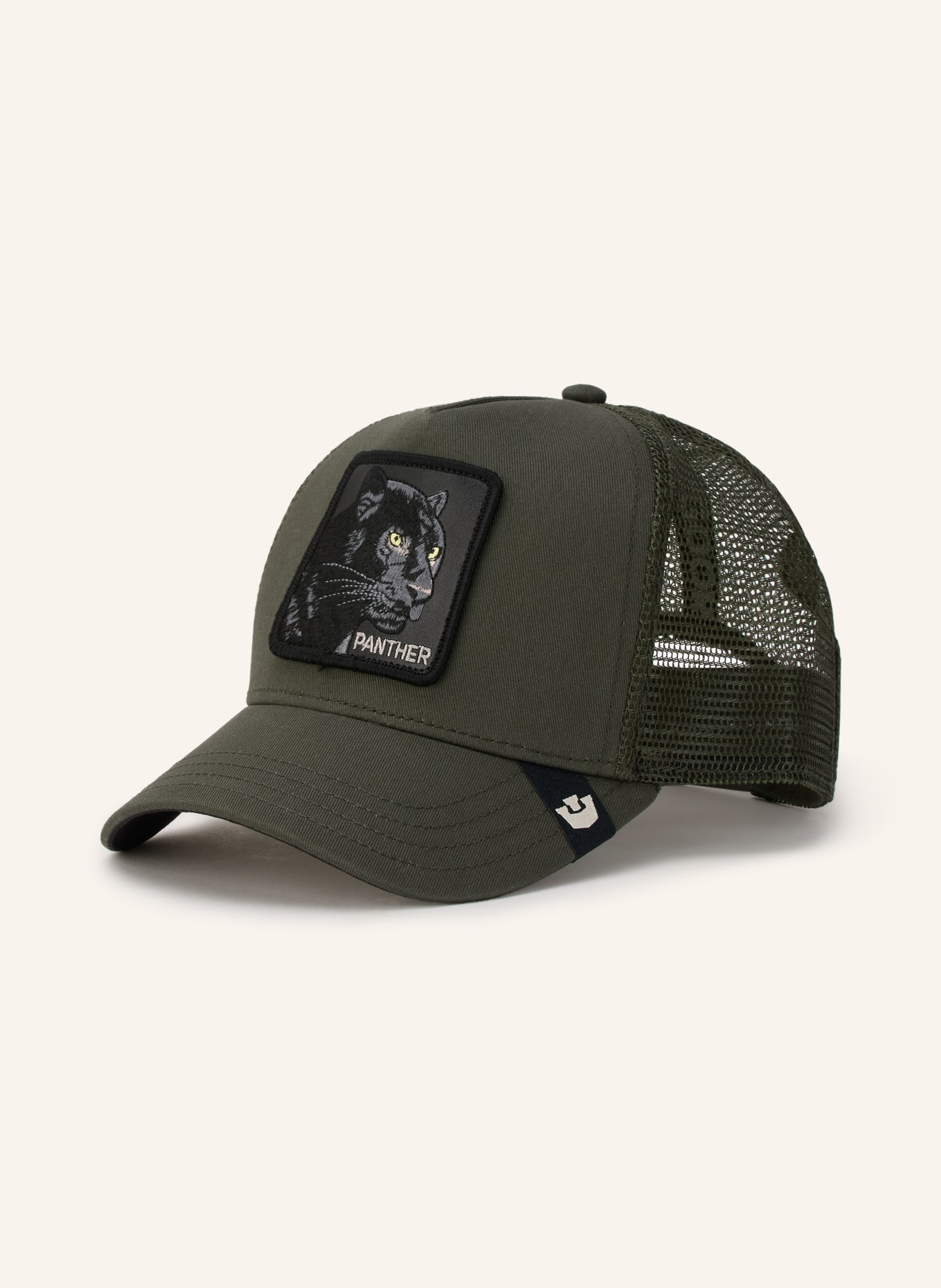 GOORIN BROS. Cap PANTHER TRUCKER: KAKI / DONKERGRIJS / ZWART