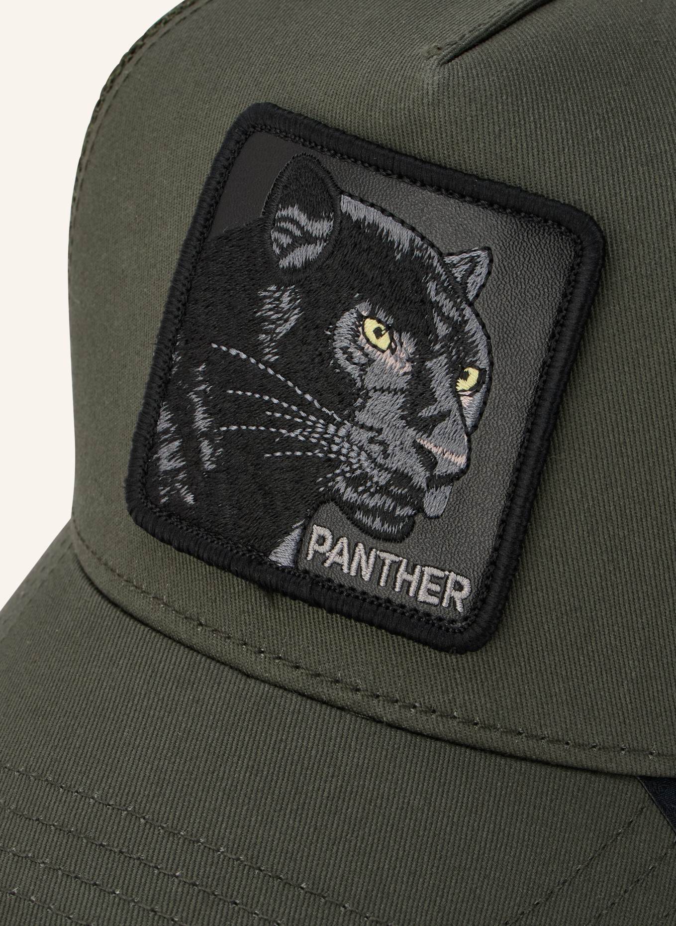 GOORIN BROS. Cap PANTHER TRUCKER: KAKI / DONKERGRIJS / ZWART