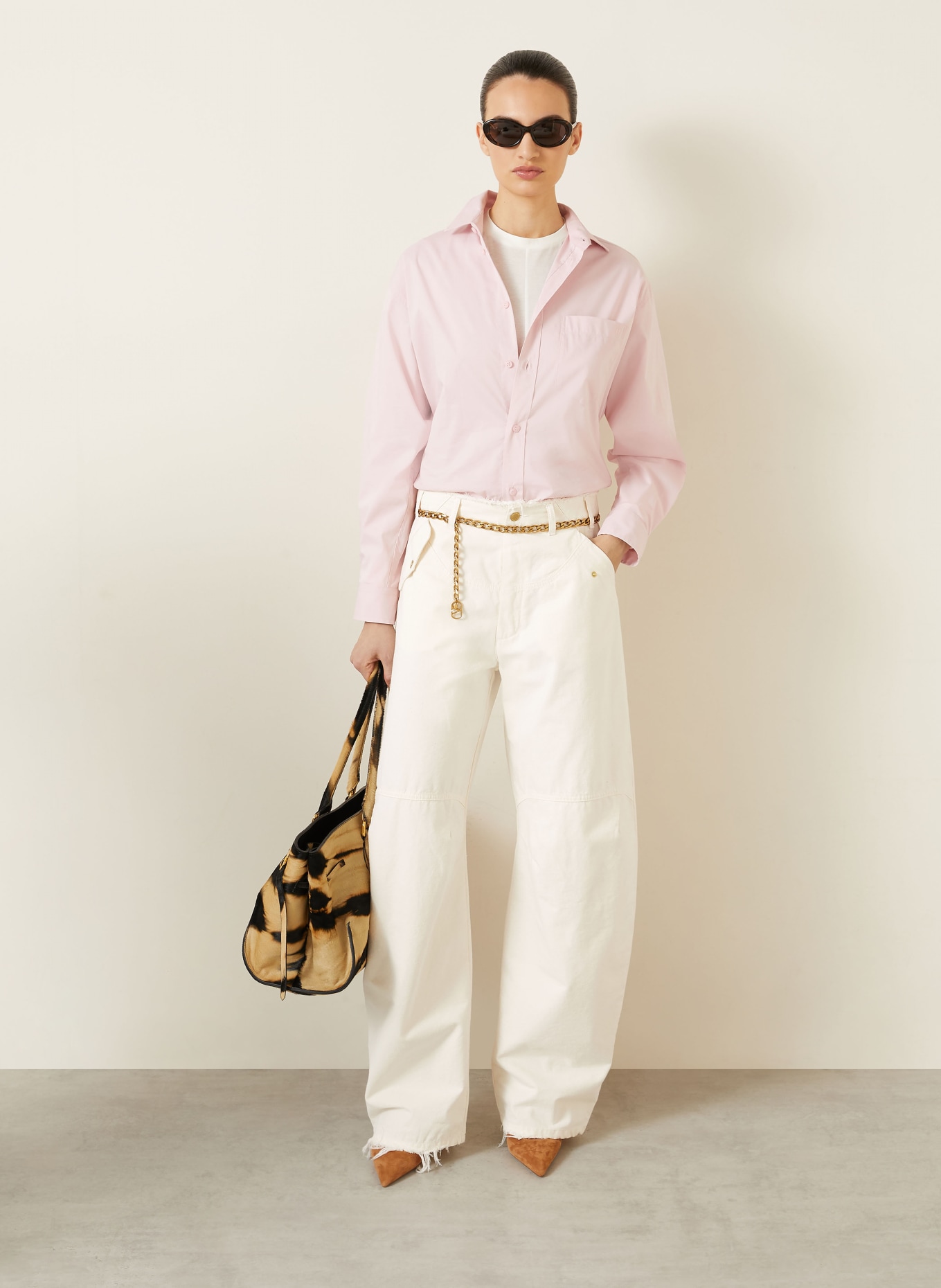 DARKPARK Jeans met wijde pijpen ROSALIND: 0001 WHITE