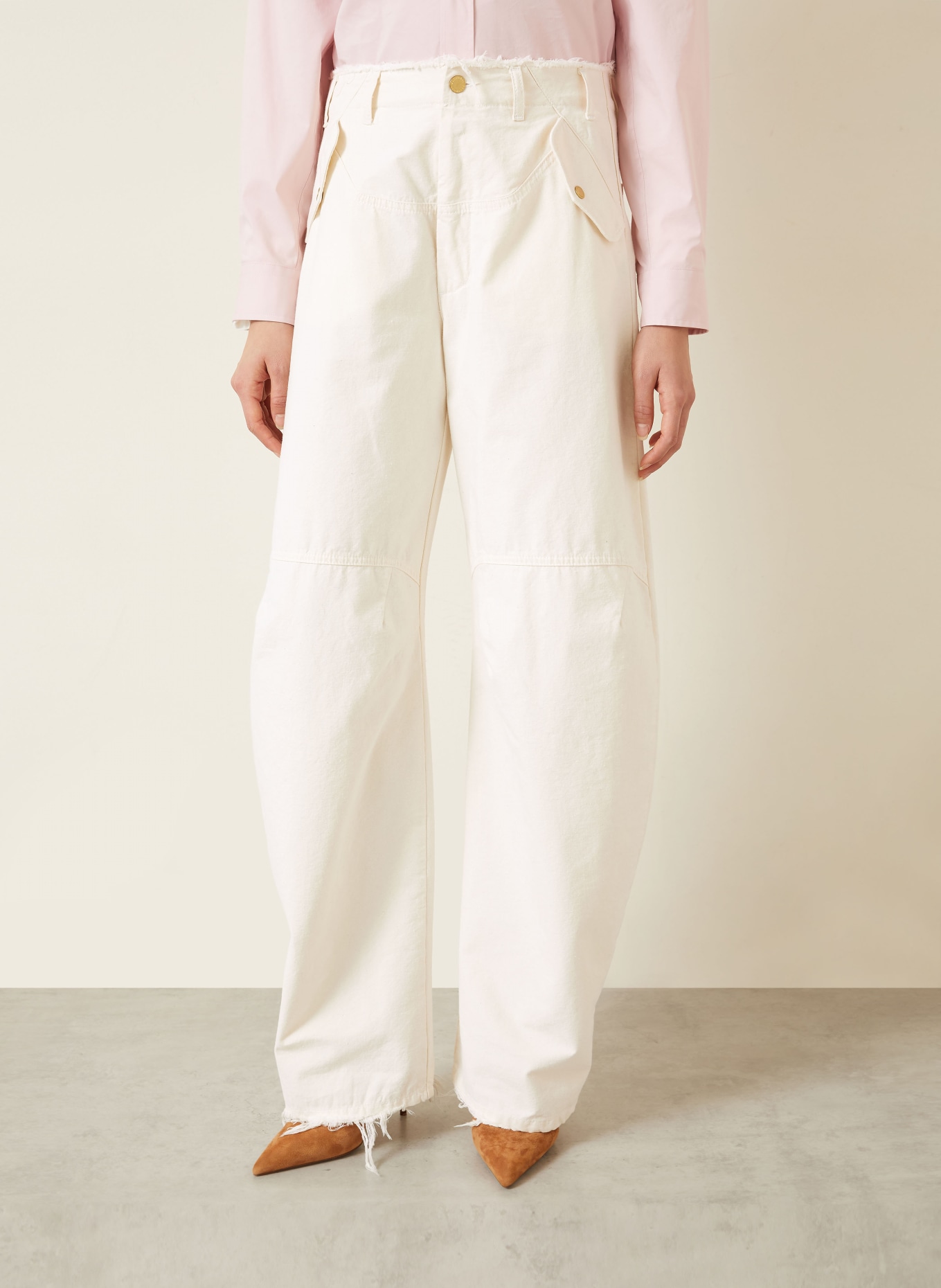 DARKPARK Jeans met wijde pijpen ROSALIND: 0001 WHITE