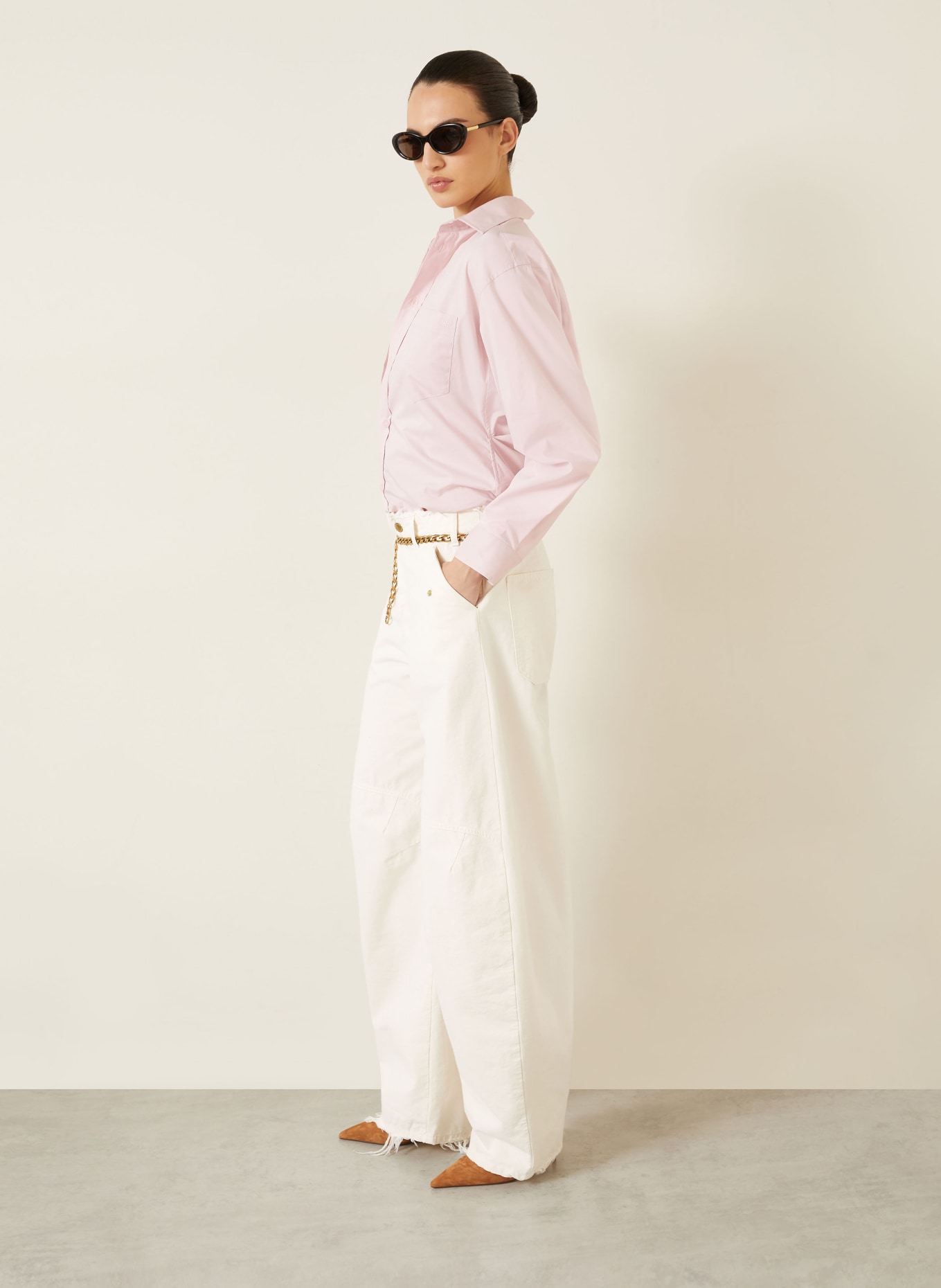 DARKPARK Jeans met wijde pijpen ROSALIND: 0001 WHITE