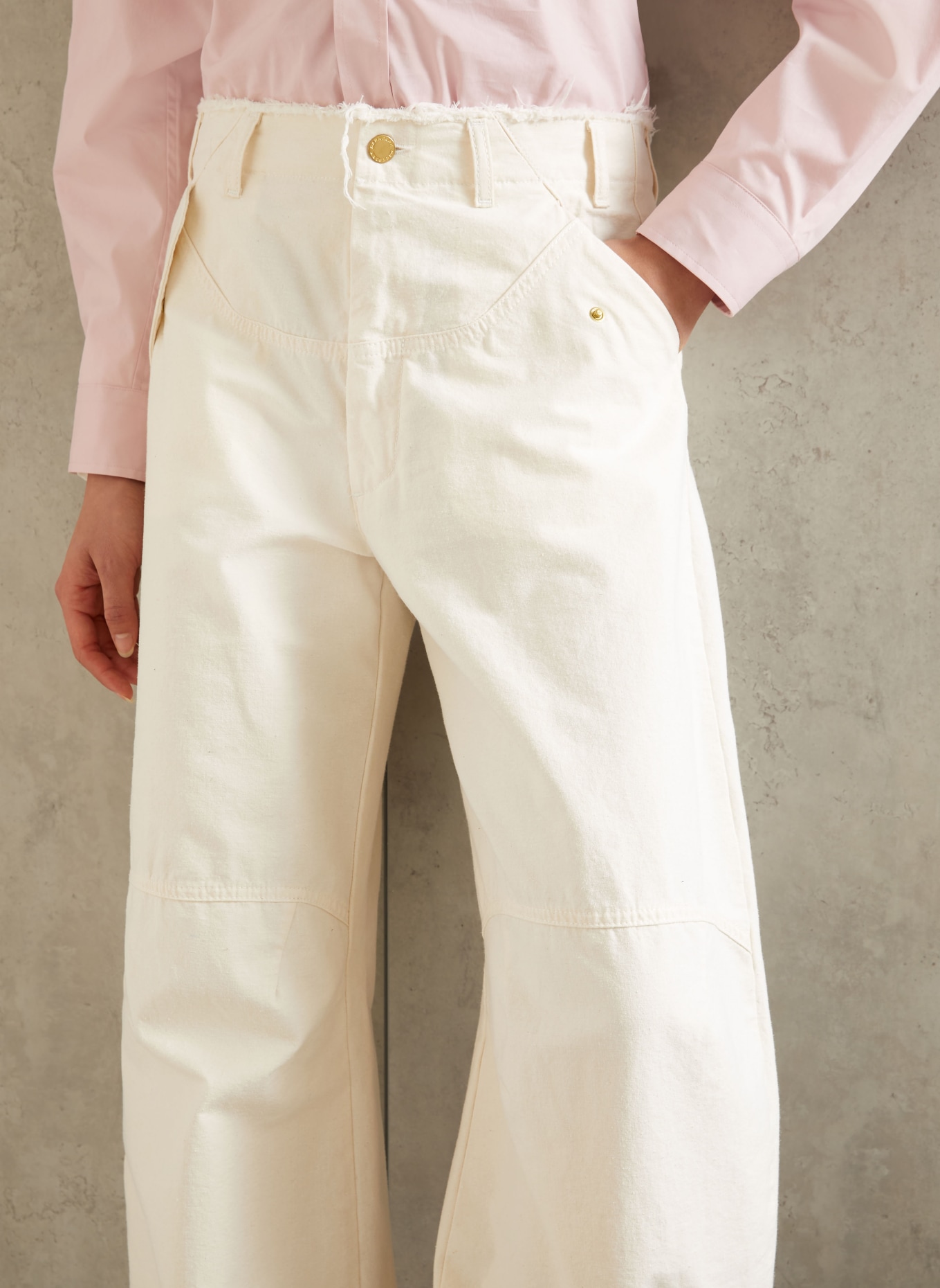 DARKPARK Jeans met wijde pijpen ROSALIND: 0001 WHITE