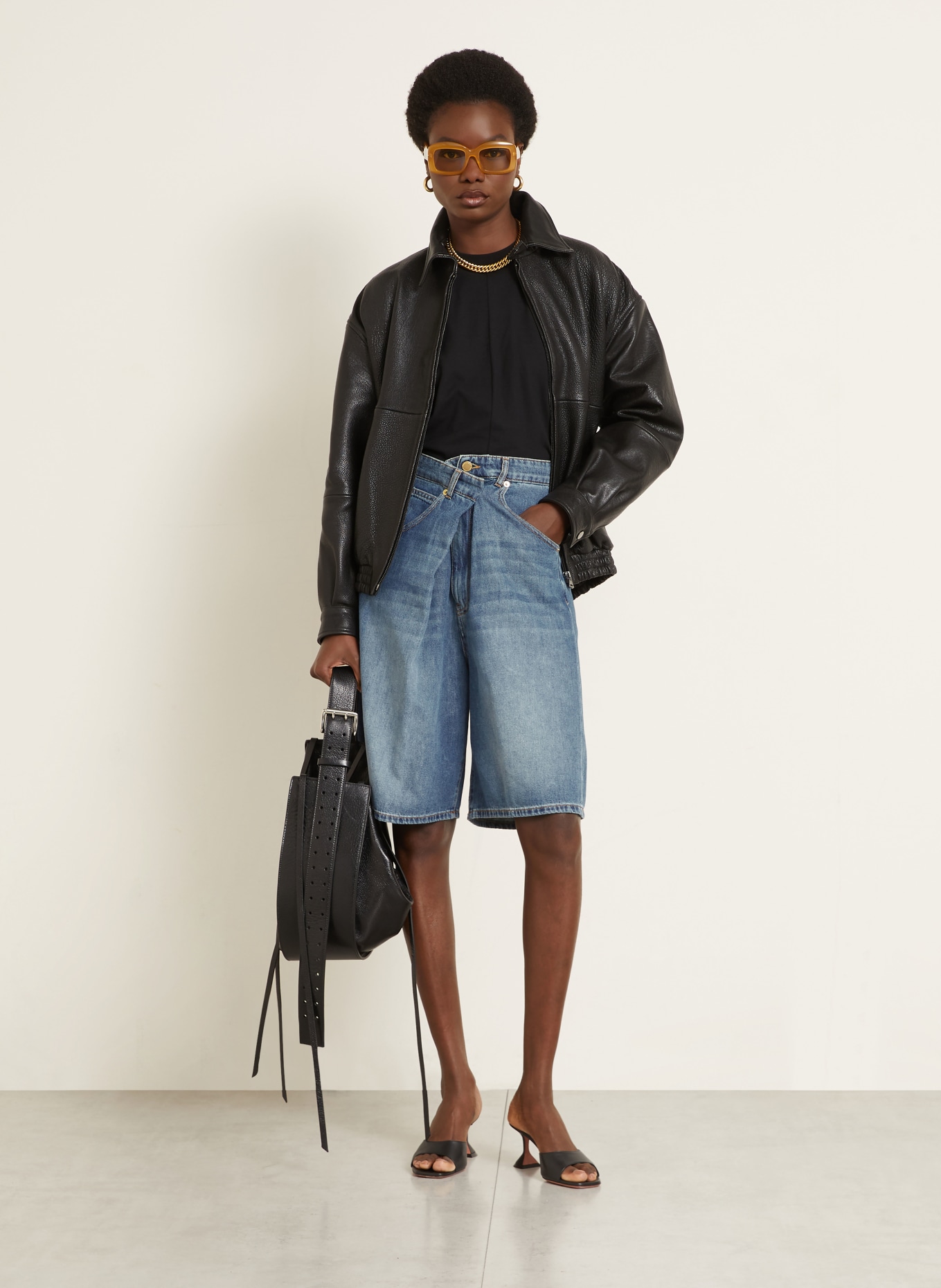 DARKPARK Jeans-Bermudas INES: BLAU