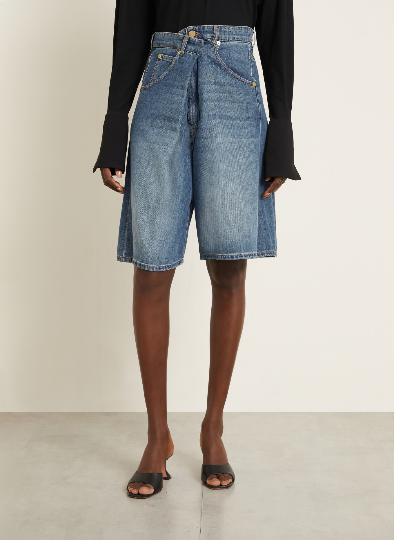 DARKPARK Jeans-Bermudas INES: BLAU