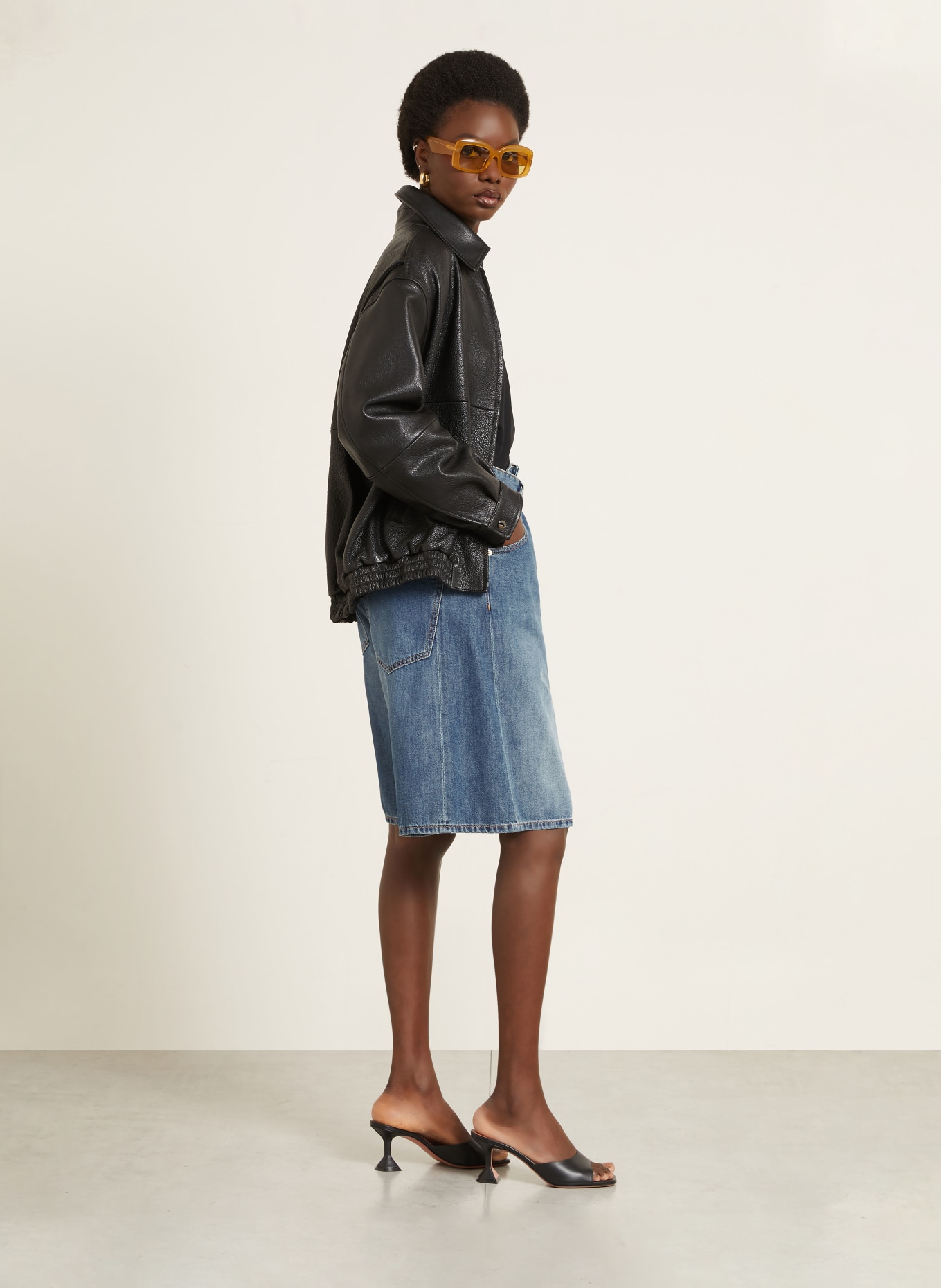 DARKPARK Jeans-Bermudas INES: BLAU