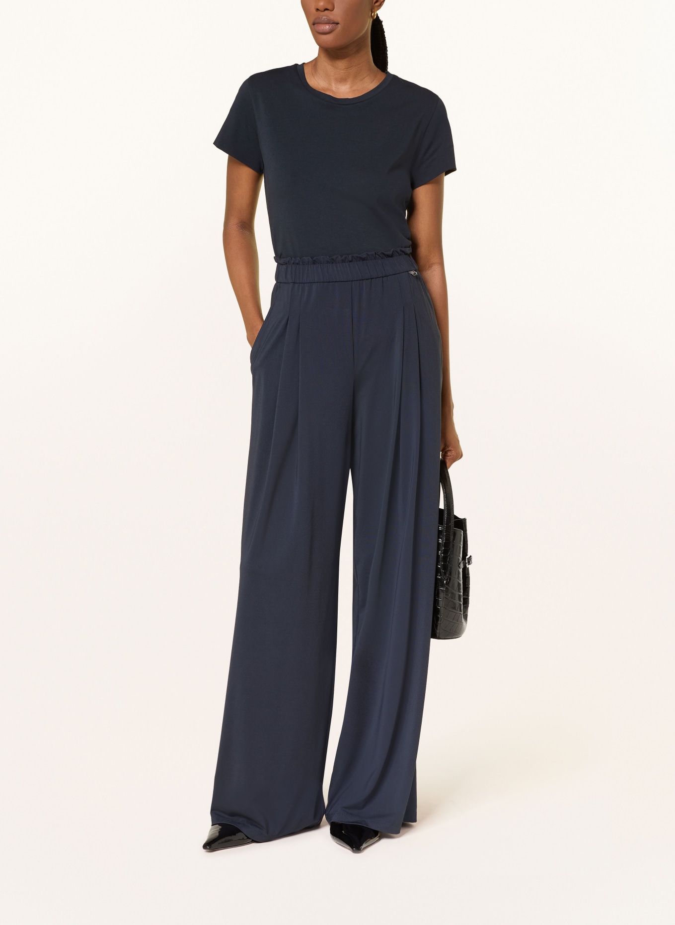 MARC CAIN Spodnie z marliniem WINNIPEG: 394 navy