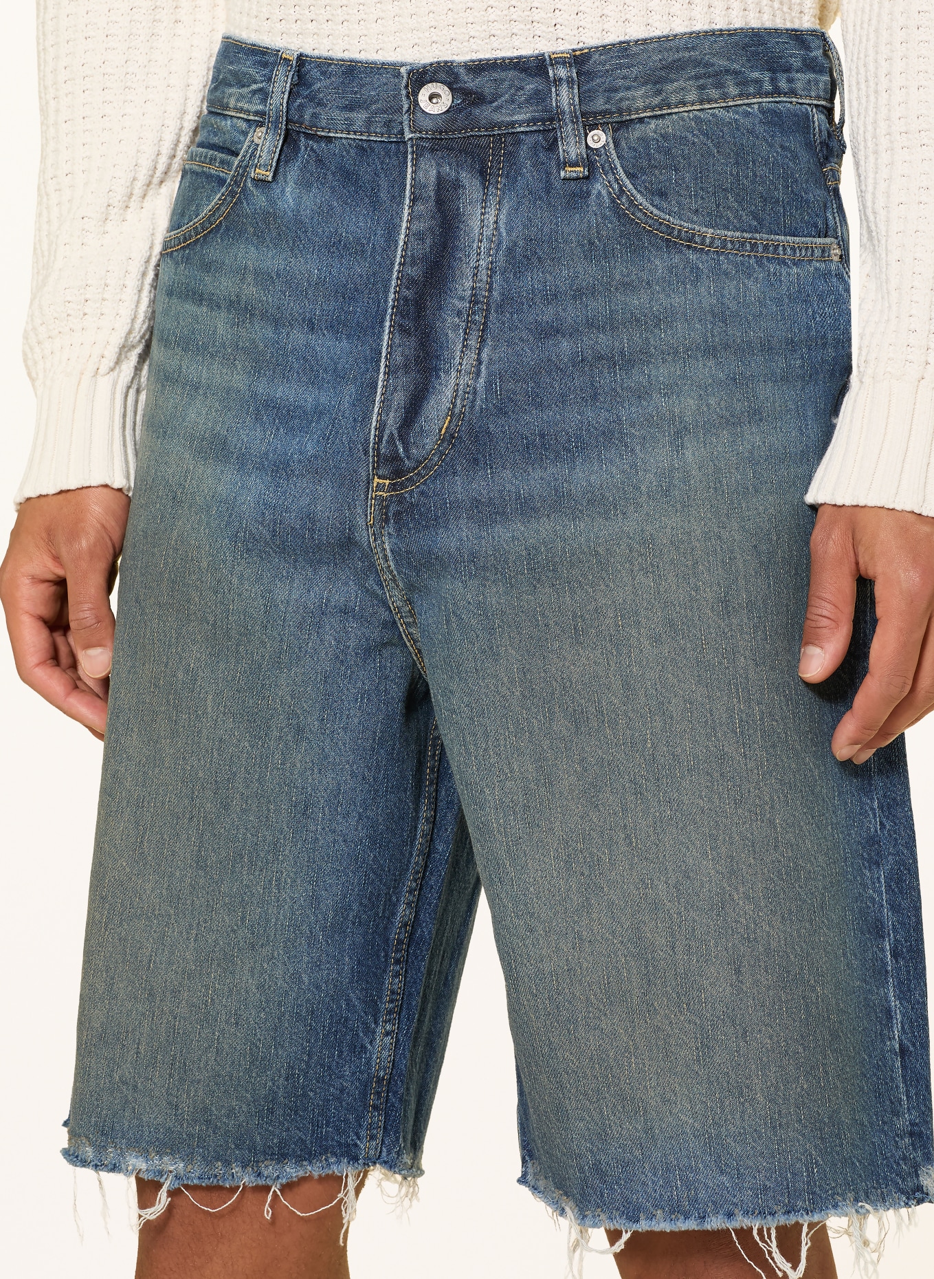 HUGO Jeansshort MASON, losse baggy pasvorm: 425 MEDIUM BLUE