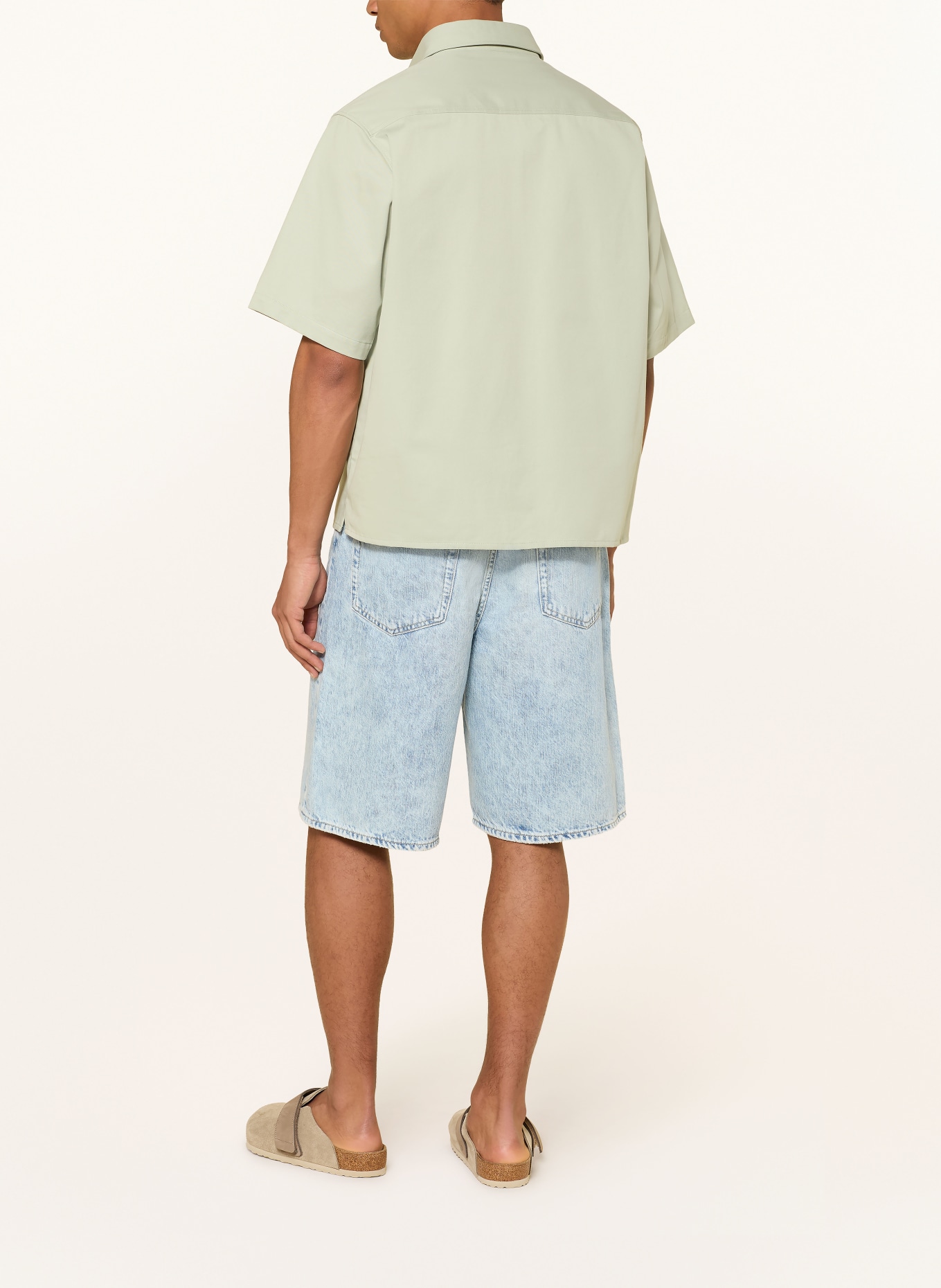 HUGO Jeansshort MASON, losse baggy pasvorm: 449 TURQUOISE/AQUA