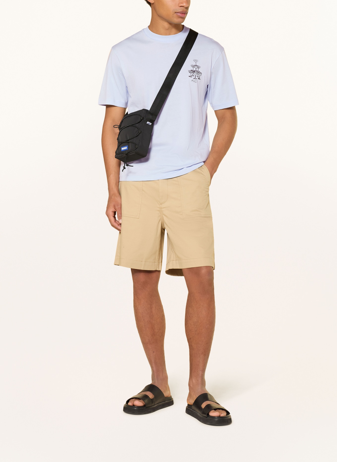 HUGO T-shirt NUCAVO: LICHTBLAUW