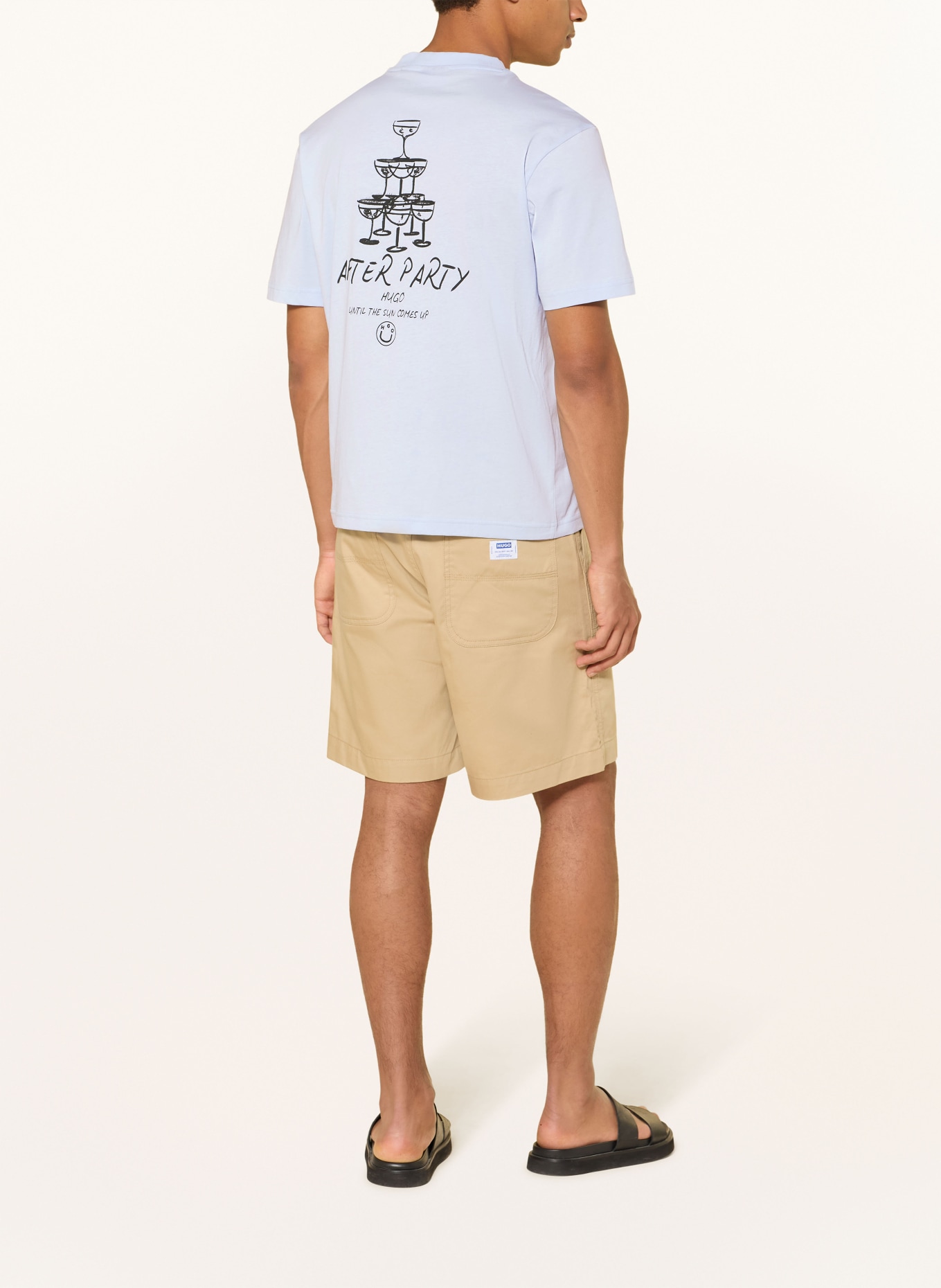 HUGO T-shirt NUCAVO: LICHTBLAUW